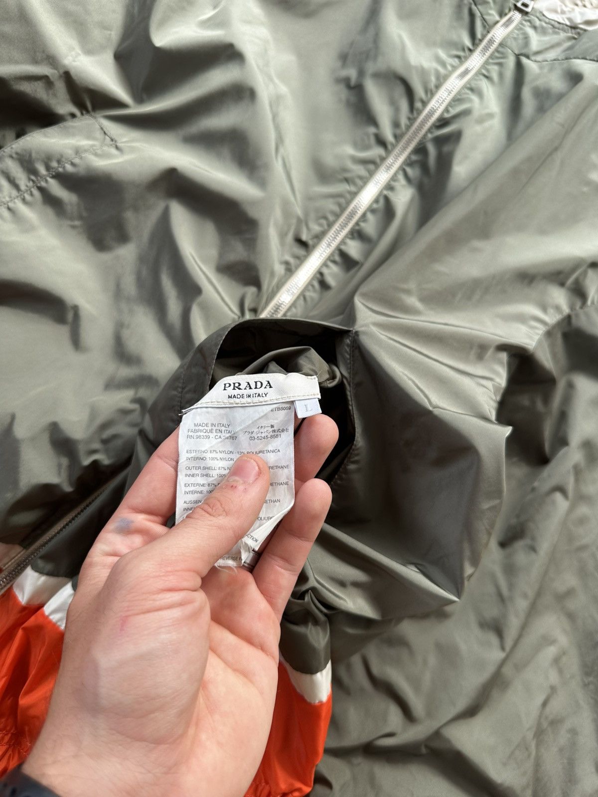 Prada 💥Prada Nylon Tessuto Reversible Jacket 💥 Size L / US 10 / IT 46 - 8 Thumbnail