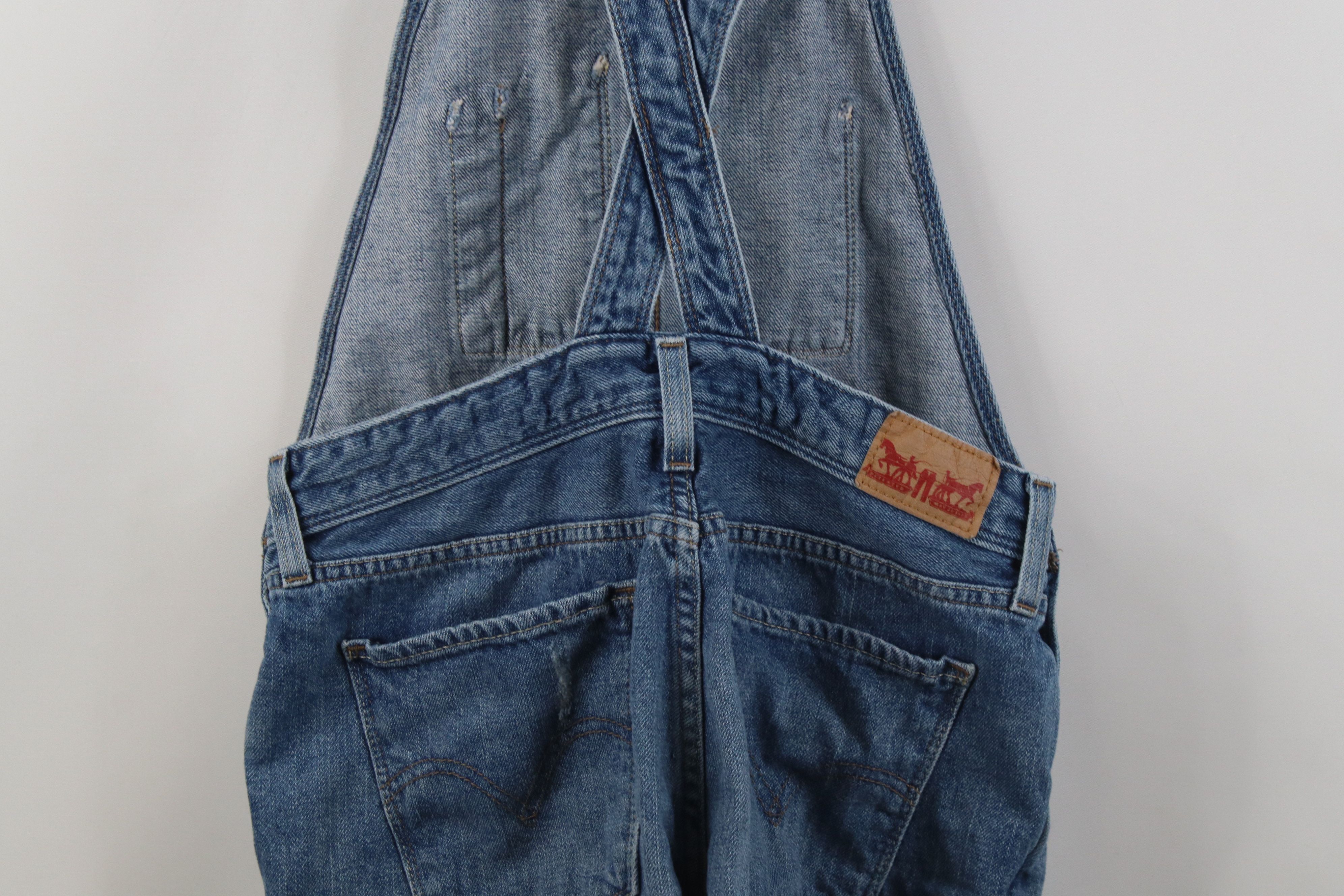 Levi's Vintage Y2K Levis Babydoll Denim Shortalls Overalls Size 27" / US 4 / IT 40 - 19 Thumbnail