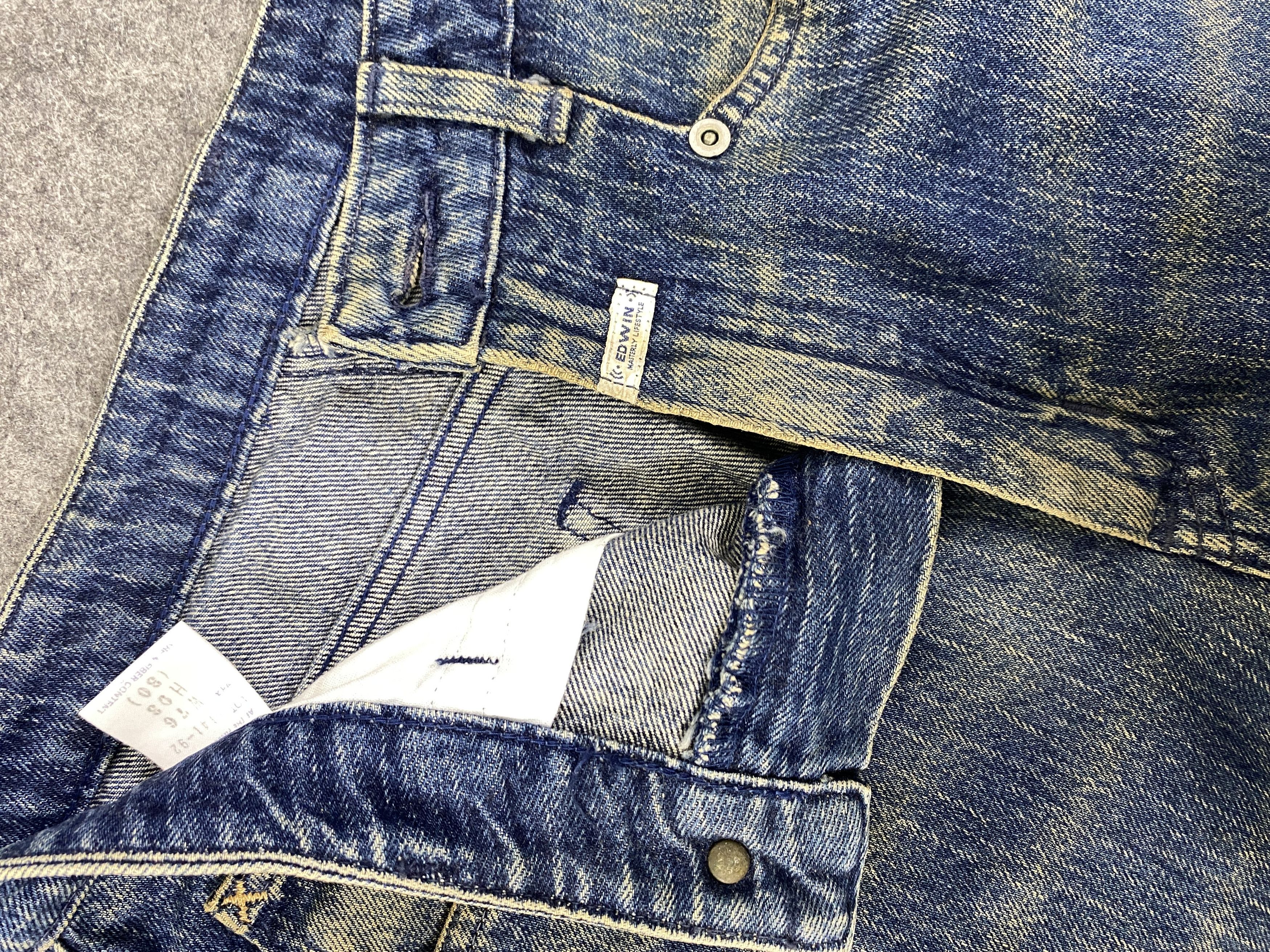 Japanese Brand Dirty Blue Vintage Edwin Jeans 29x27 Denim- JN3317 Size US 29 - 7 Thumbnail