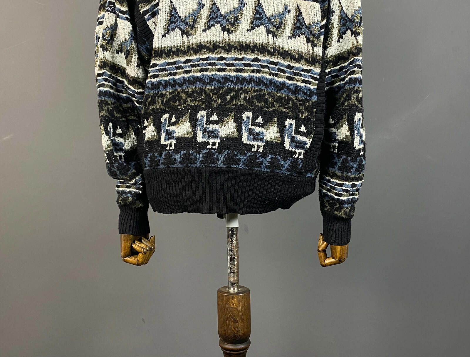Carlo Colucci Carlo Colucci Animal Geometric Wool Cardigan Sweater Size 50 Size US L / EU 52-54 / 3 - 8 Thumbnail