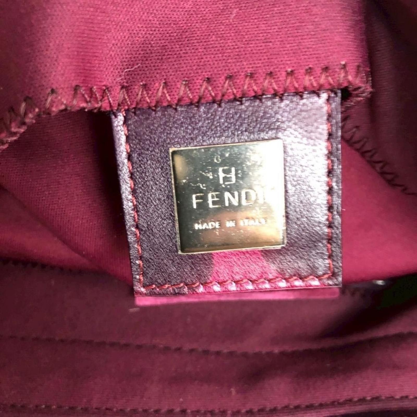 Fendi Fendi - Burgundy Baguette Shoulder Bag Size ONE SIZE - 6 Thumbnail
