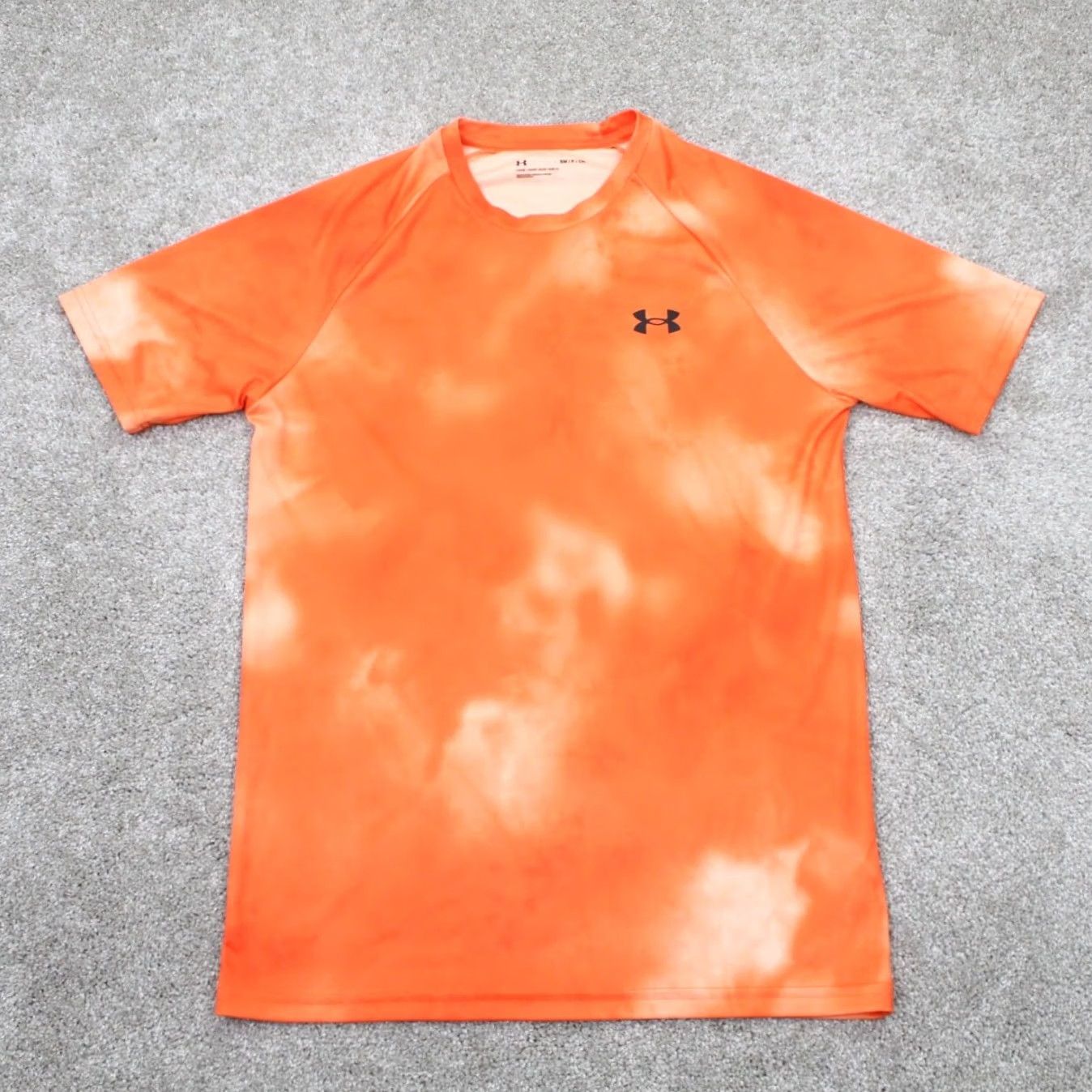 Under Armour Under Armour The Tech Tee Shirt Men Small Orange Tie Dye Loose Fit S/S 90s HeatGear Athletic Casual Pullover Crew Neck Logo Size US S / EU 44-46 / 1 - 2 Thumbnail