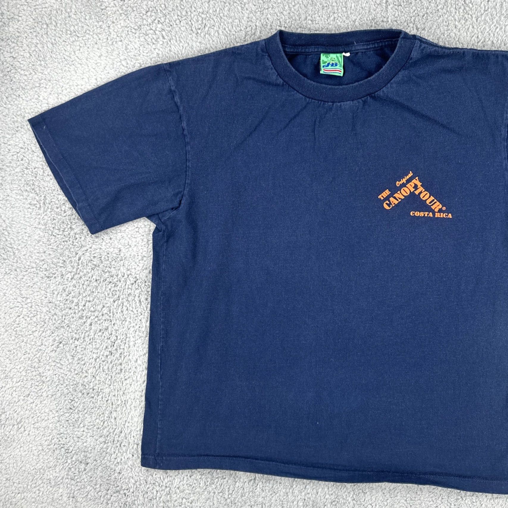Vintage VINTAGE J.B. T Shirt 90s Costa Rica Canopy Tour Blue Mens L Graphic Tee Size US L / EU 52-54 / 3 - 5 Thumbnail