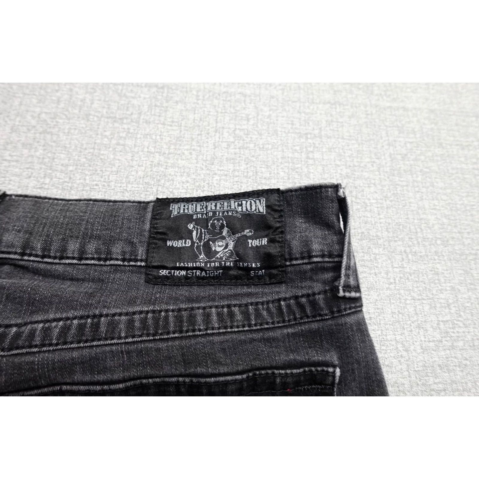True Religion True Religion Jeans Mens 38x34 Charcoal Gray 5-Pocket Straight Regular Denim Pants Size US 38 / EU 54 - 2 Thumbnail