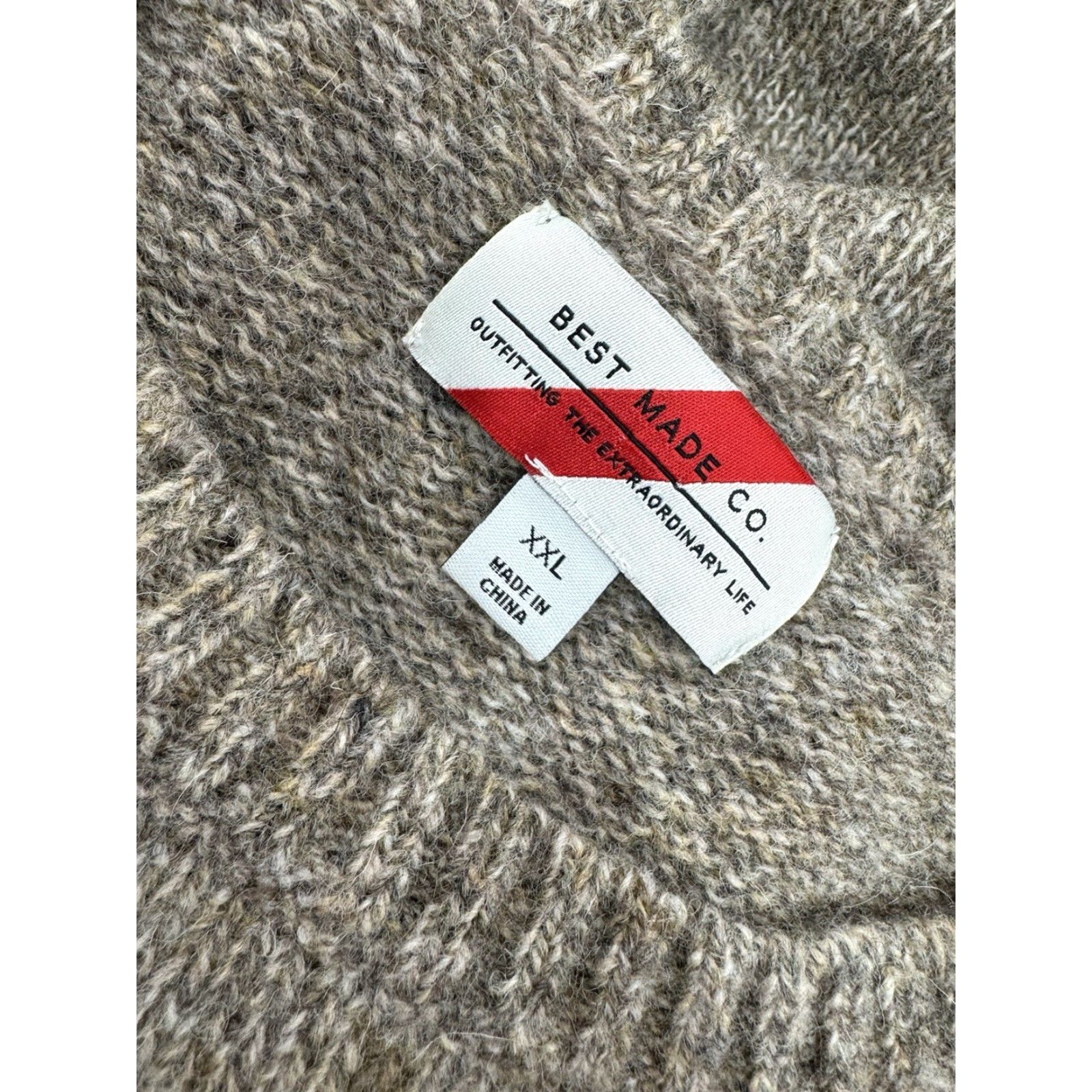 CO BEST MADE CO Sweater 2XL Wool Knit Pullover Mens Brown 100% Wool Vintage Style Pullover Mens Size US XXL / EU 58 / 5 - 5 Thumbnail