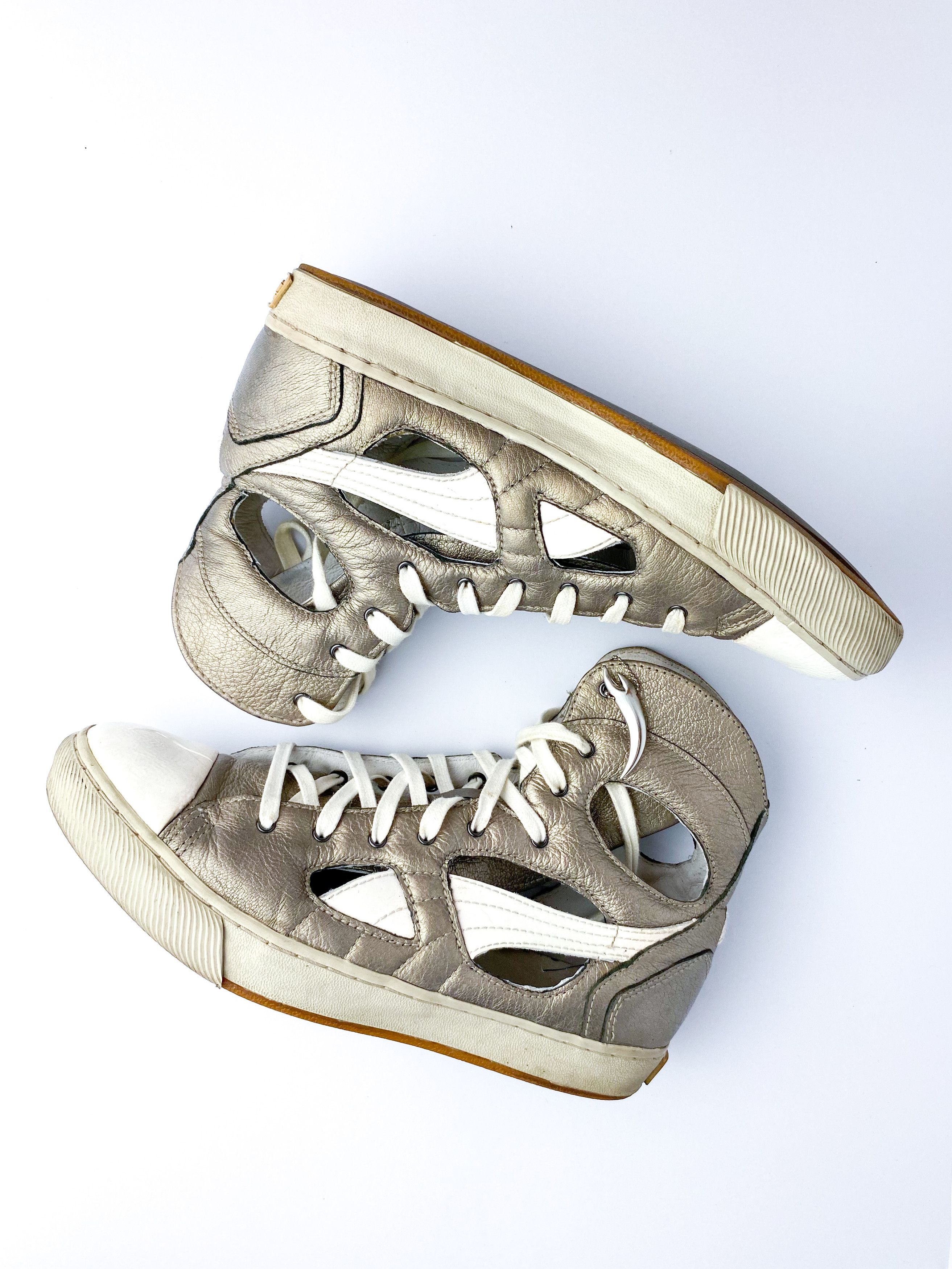 Alexander McQueen × Puma Cut-out High Tops (late 2000s) Size US 9 / IT 39 - 2 Thumbnail