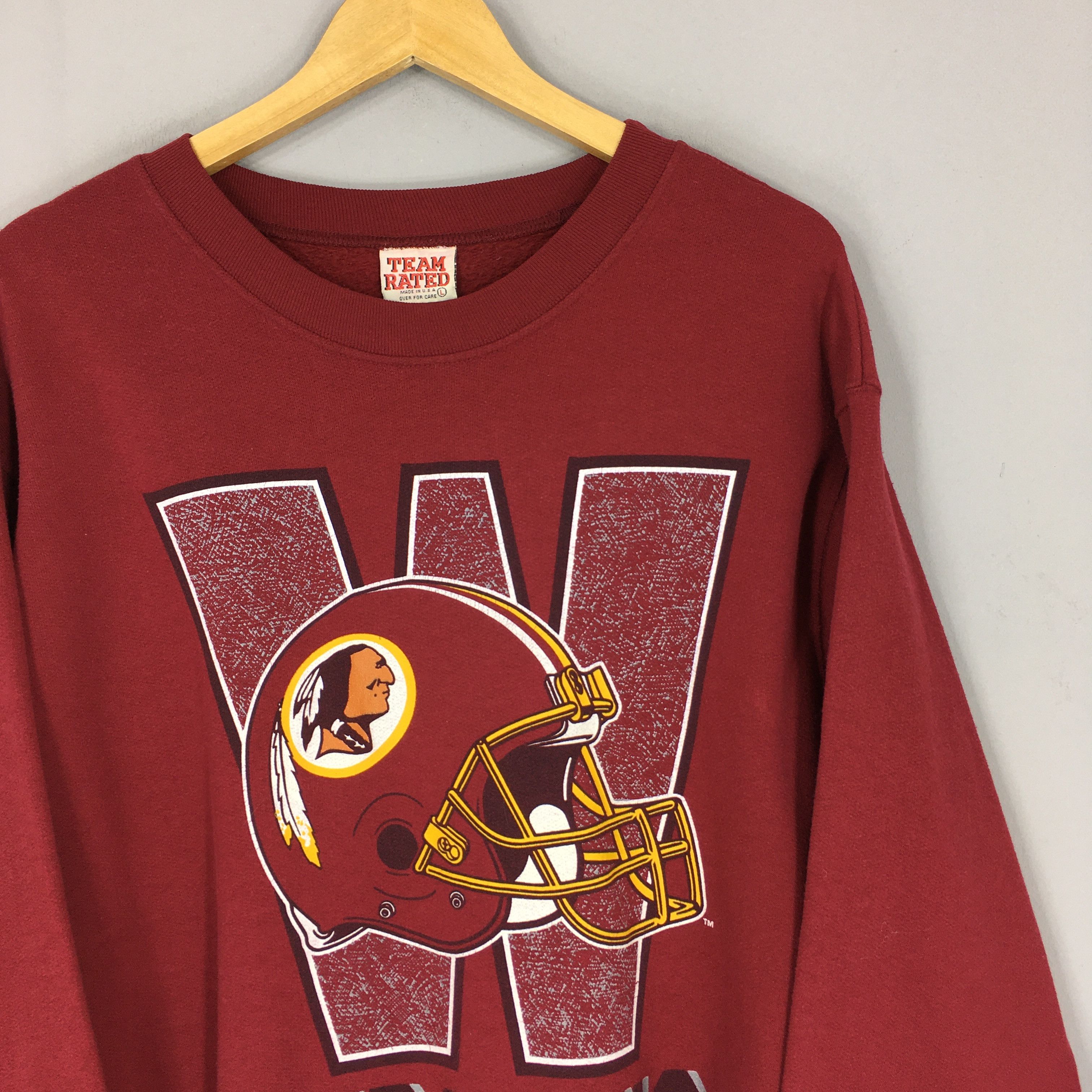 NFL Vintage 90s Washington Redskins NFL Sweatshirt Large Size US L / EU 52-54 / 3 - 2 Thumbnail