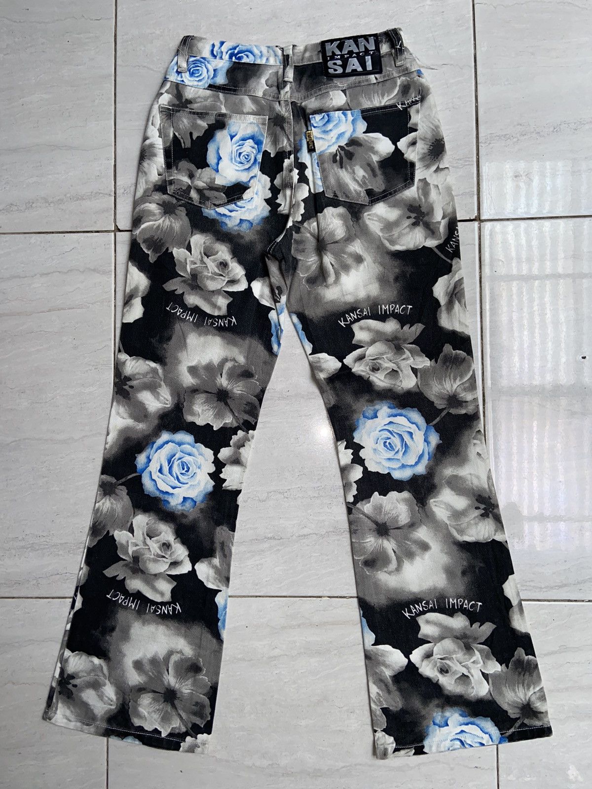 Kansai Yamamoto KANSAI IMPACT Flower Patterned Jeans Size US 28 / EU 44 - 5 Thumbnail
