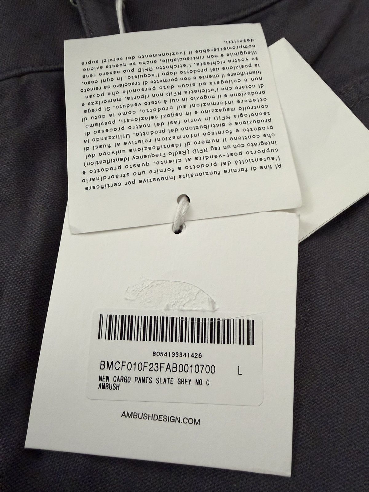 Ambush Design $1k Multi-pocket, wide-leg cotton cargo pants, Large, Italy Size US 34 / EU 50 - 12 Thumbnail