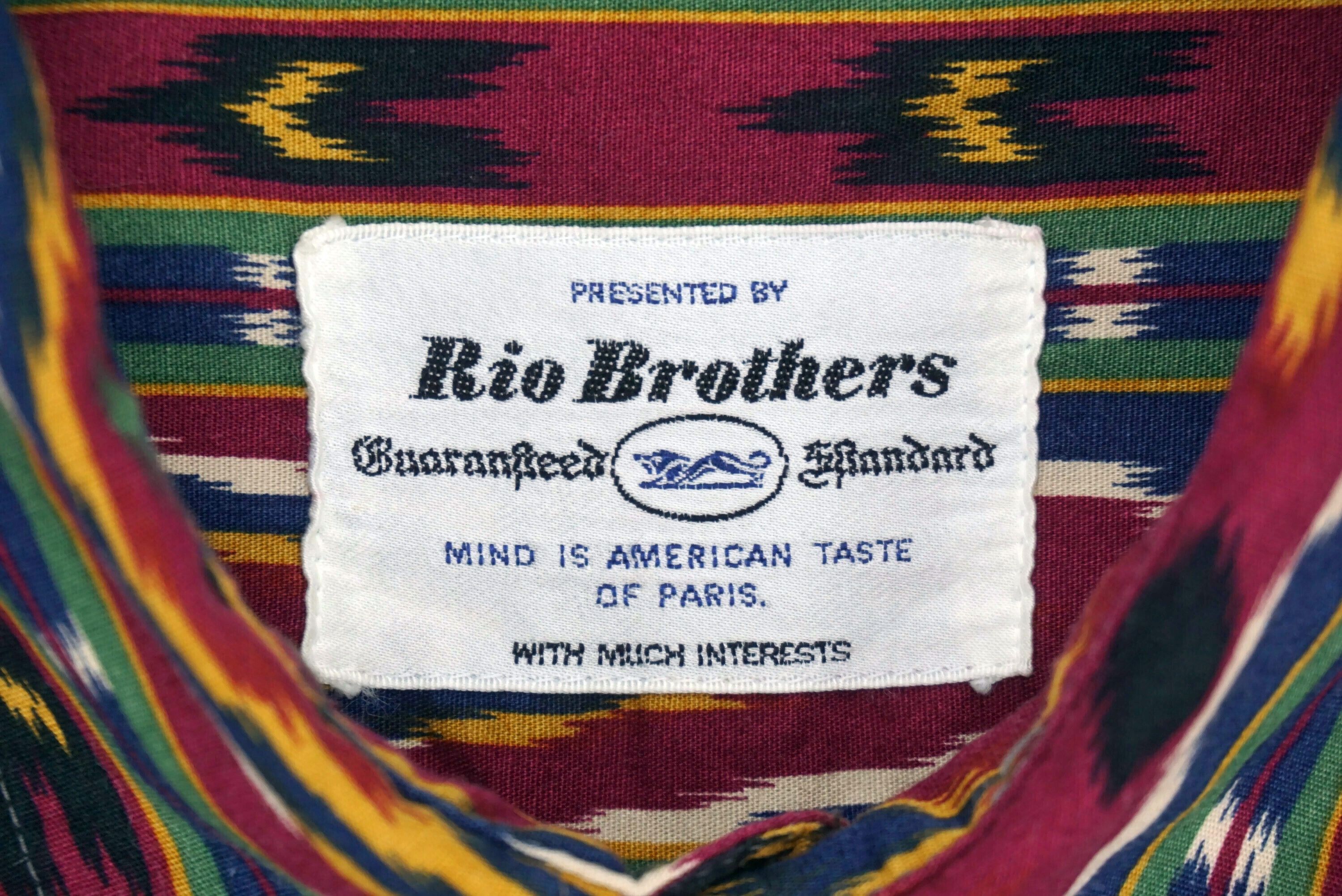 Japanese Brand Rio Brothers Western Shirt Aztec Southwestern Full Print Size US M / EU 48-50 / 2 - 6 Thumbnail