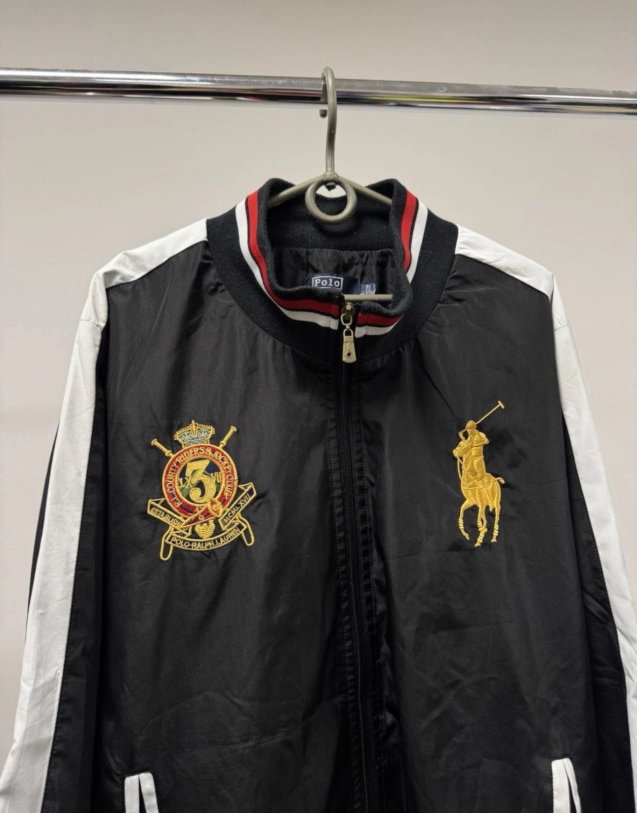 Polo Ralph Lauren Vintage Polo Ralph Lauren County Riders Nylon Track Jacket Size US L / EU 52-54 / 3 - 3 Thumbnail
