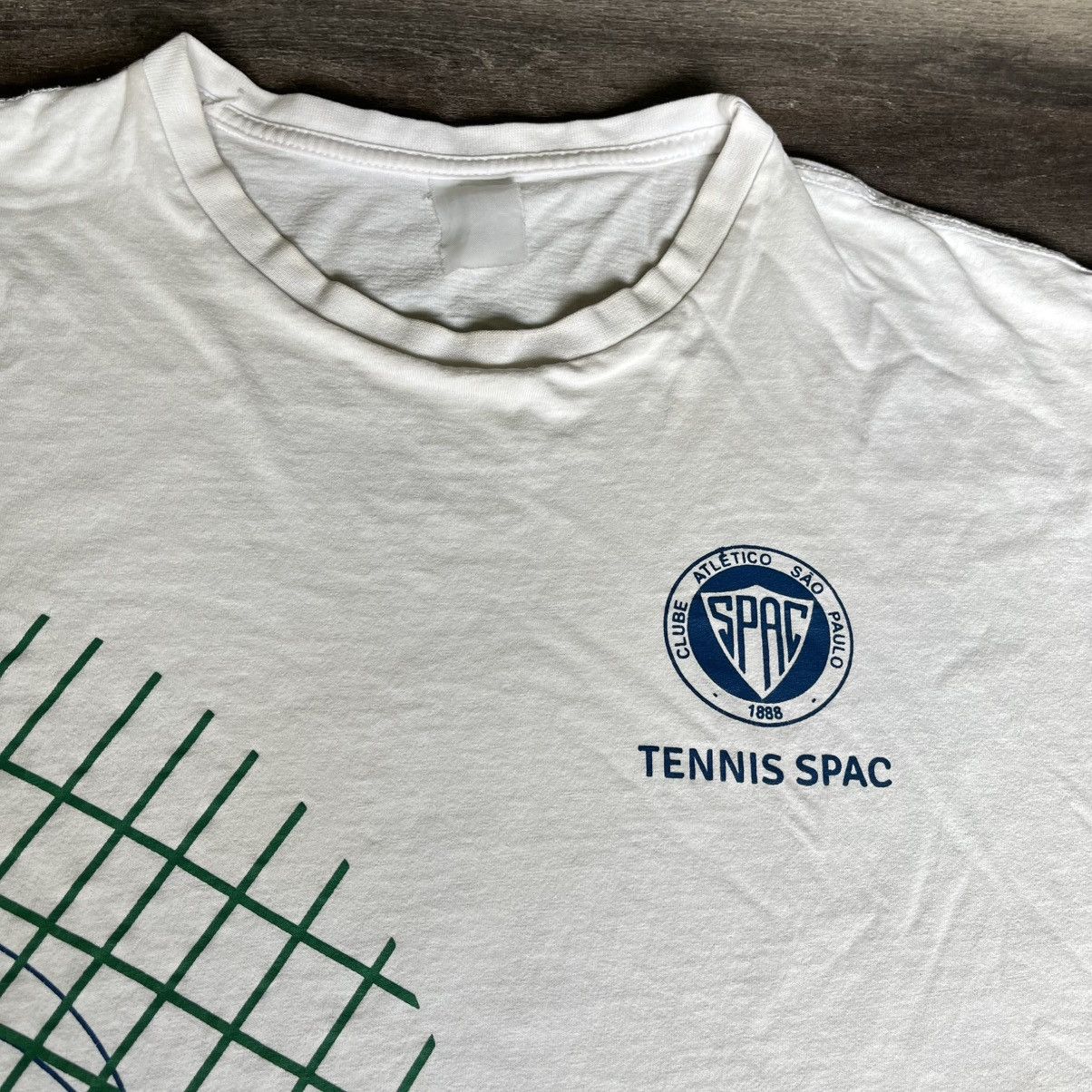 Vintage Vintage 2000s Sao Paula Atletico Clube Tennis AOP Logo Tee Size US XL / EU 56 / 4 - 3 Thumbnail