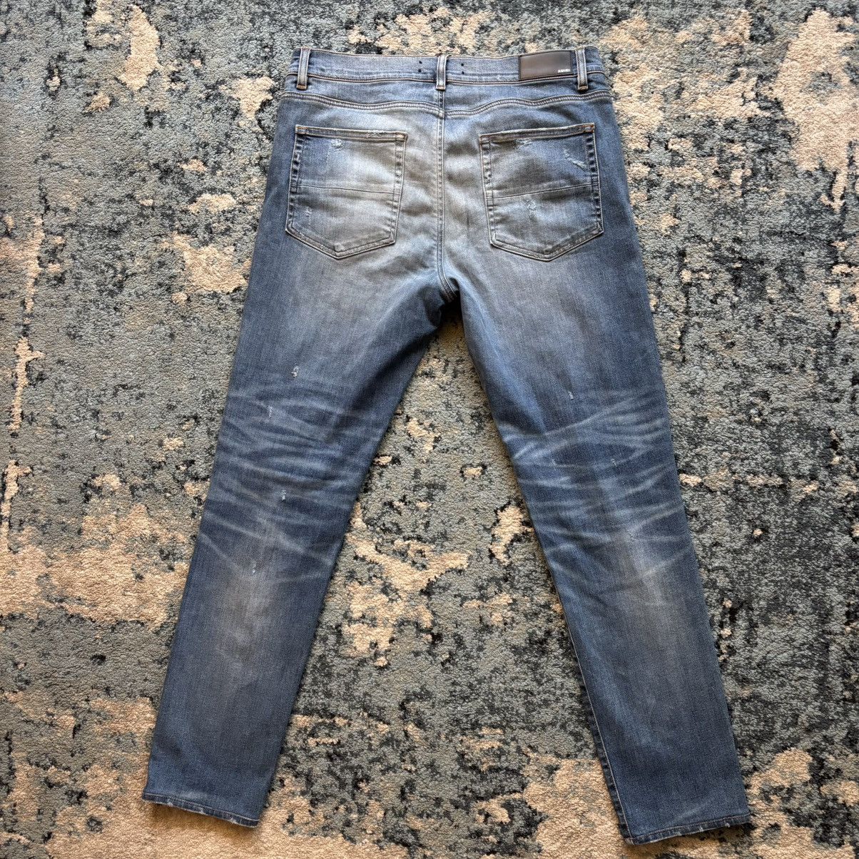 Amiri Amiri Destroyed MX1 Blue Denim Jeans Size 38 Looks New Size US 38 / EU 54 - 2 Thumbnail