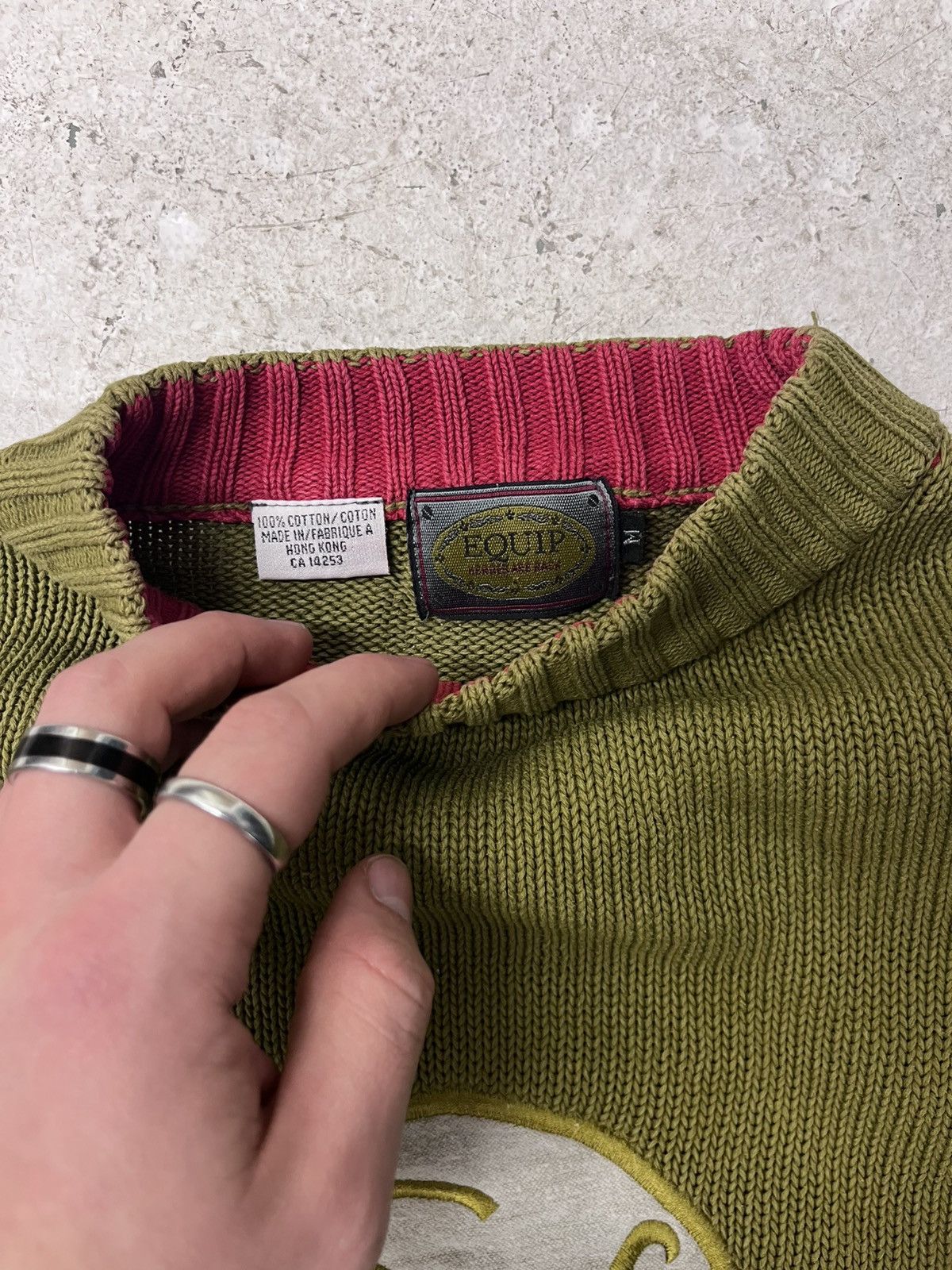 Vintage Vintage green knit sweater Size US M / EU 48-50 / 2 - 3 Thumbnail