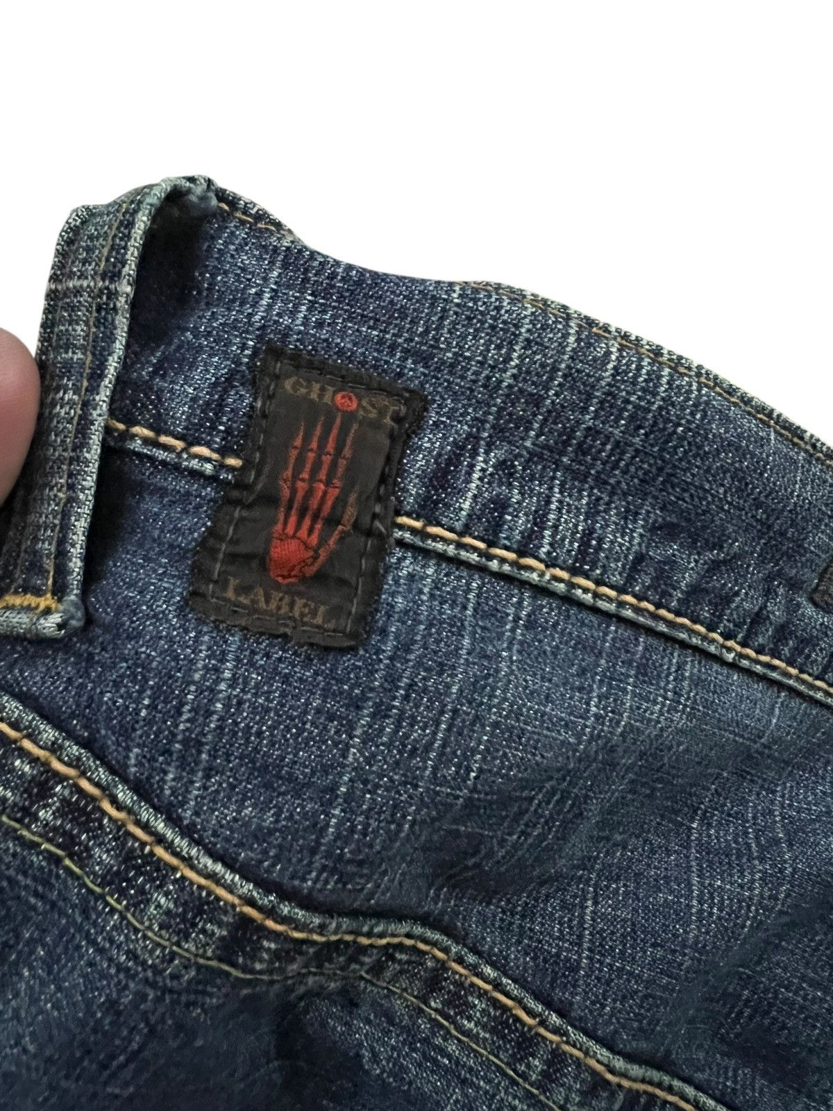 Japanese Brand 80’s Vintage Ghost Label Distress Jean Size US 31 - 18 Thumbnail