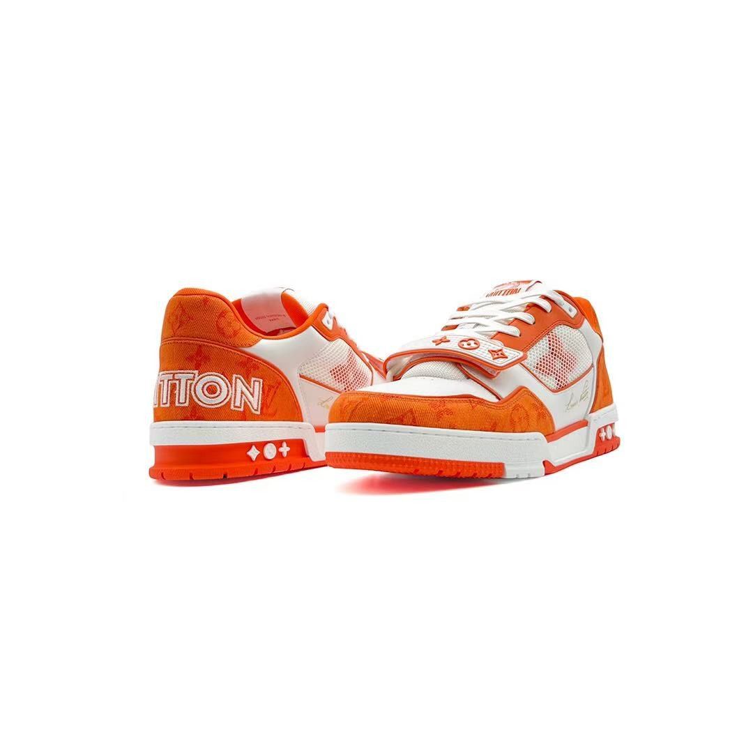 Louis Vuitton Louis Vuitton Orange Monogram Trainer Sneakers Size US 9 / IT 39 - 3 Thumbnail