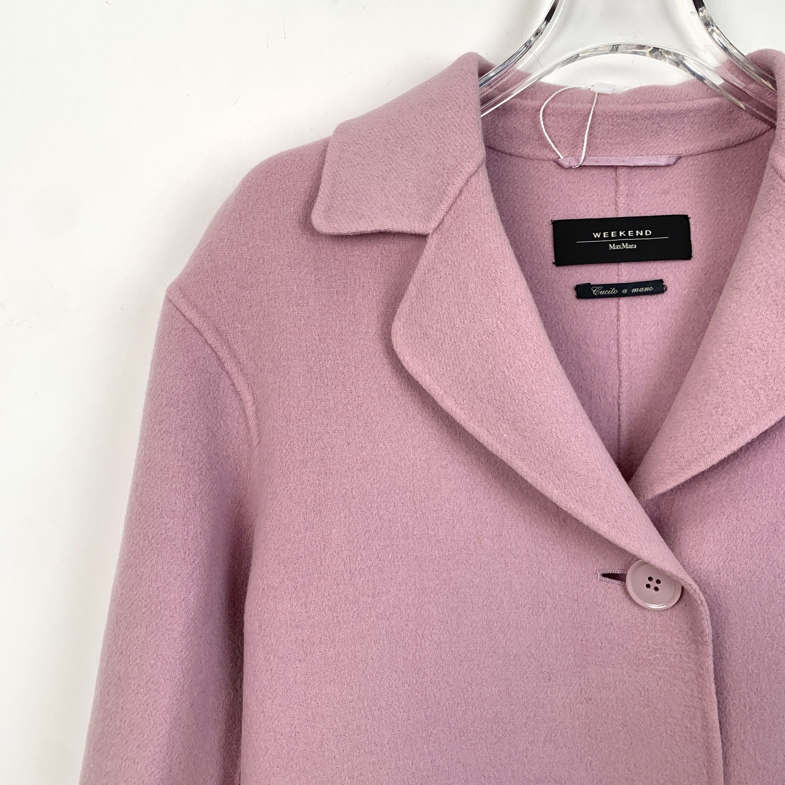 Max Mara Weekend MaxMara Pink Wool Single-Breasted Coat (Size M) Size M / US 6-8 / IT 42-44 - 5 Thumbnail
