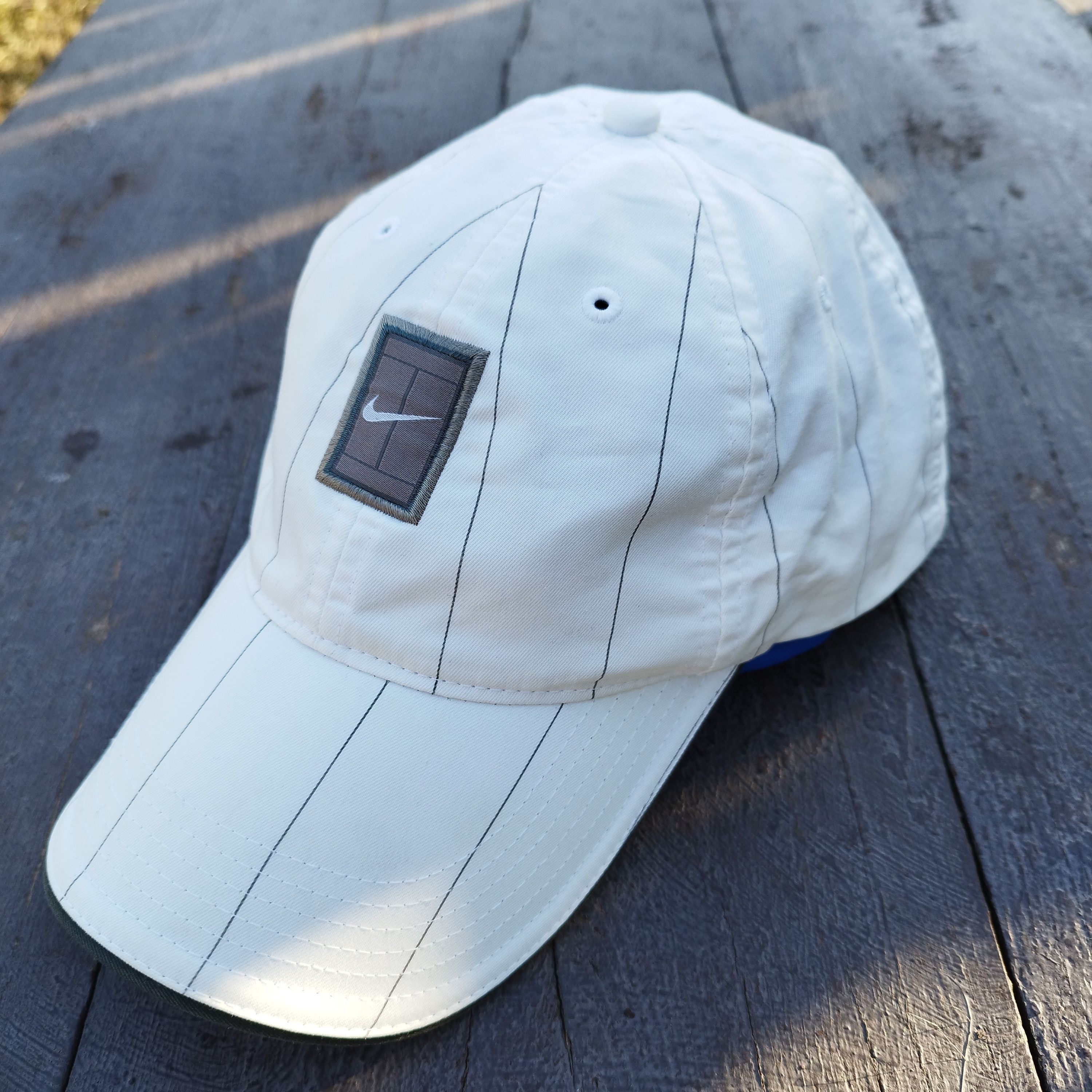 Nike Rare Vintage Y2k Nike Court Pinstripe Tennis Hat One Size Size ONE SIZE - 2 Thumbnail