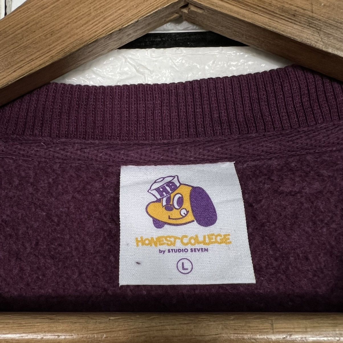 Studio Seven HONEST COLLEGE Big Logo Crewneck Sweatshirt #4202-C192 Size US L / EU 52-54 / 3 - 9 Thumbnail