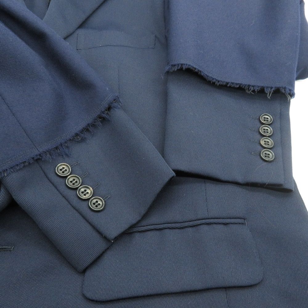 Comme des Garcons Homme Jacket Poly Wool Gabardine Tailored Navy Size US M / EU 48-50 / 2 - 9 Thumbnail