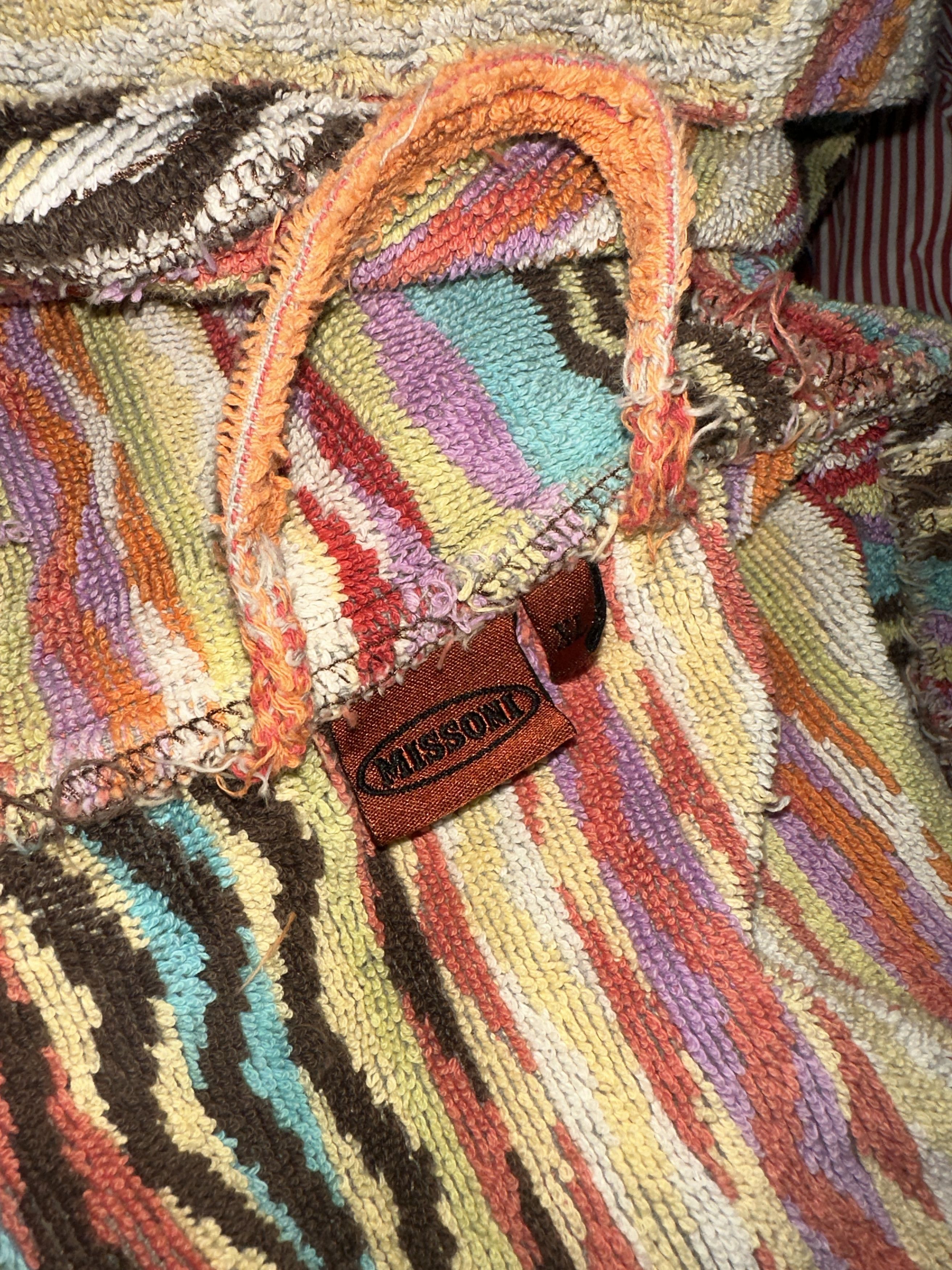 Missoni Rainbow Bathrobe Missoni 3D Knit Stripe Retro Size XL Size US XL / EU 56 / 4 - 16 Thumbnail