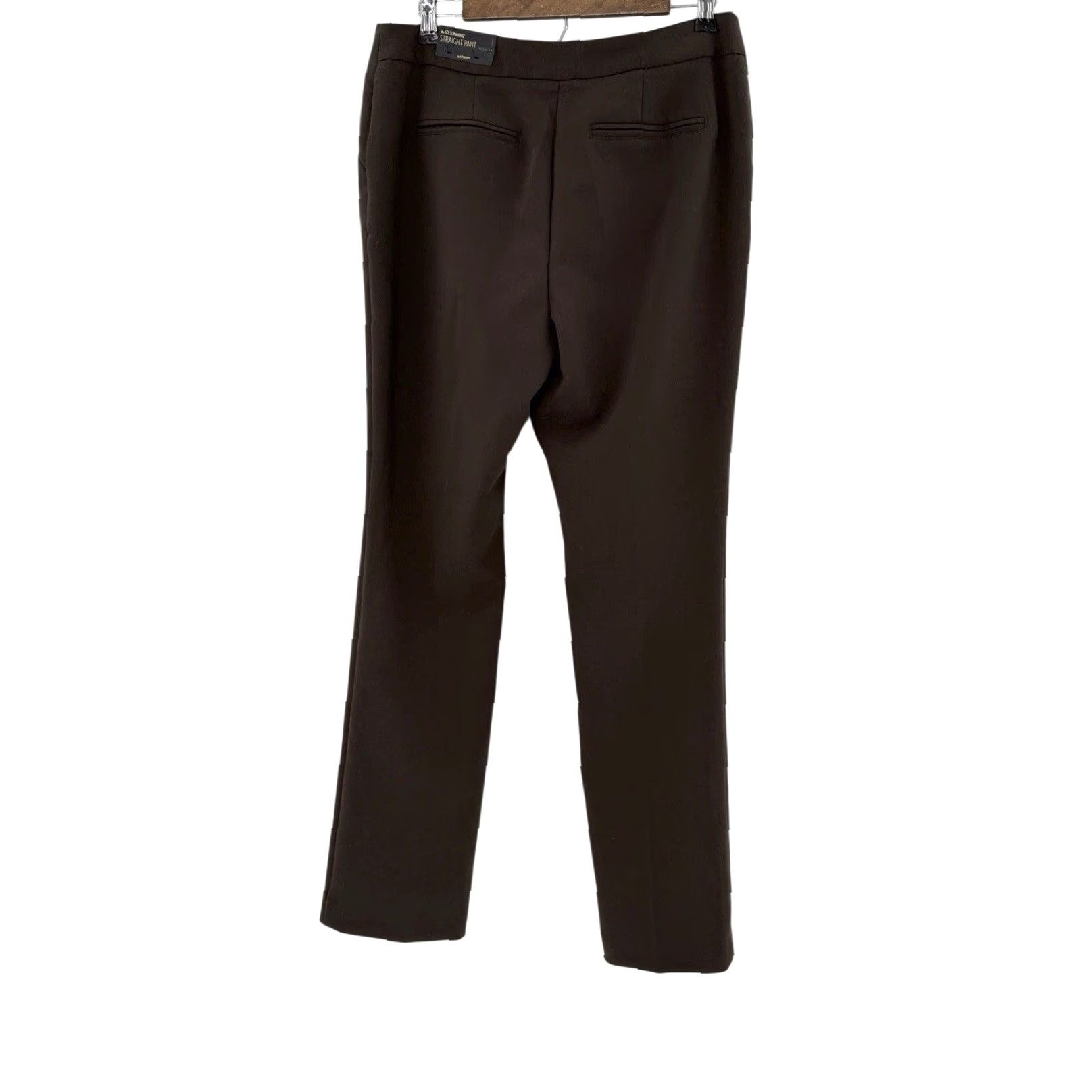 Vintage Chico's So Slimming Brown Straight Leg Dress Pants Sz 1 Women Workwear Preppy City Bohemian Mature Career NWT Size 25" / US 0 / IT 36 - 2 Thumbnail