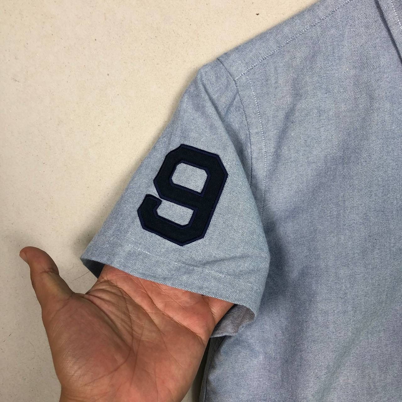 Bape Vtg BAPE Ape Head Oxford SS Shirt Size S Blue #3 Sleeves Size S / US 4 / IT 40 - 4 Thumbnail