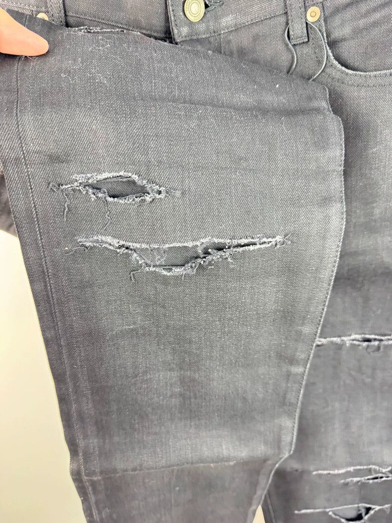 Saint Laurent Paris Saint Laurent Paris Black Original Wreck Jeans Size US 33 - 3 Thumbnail