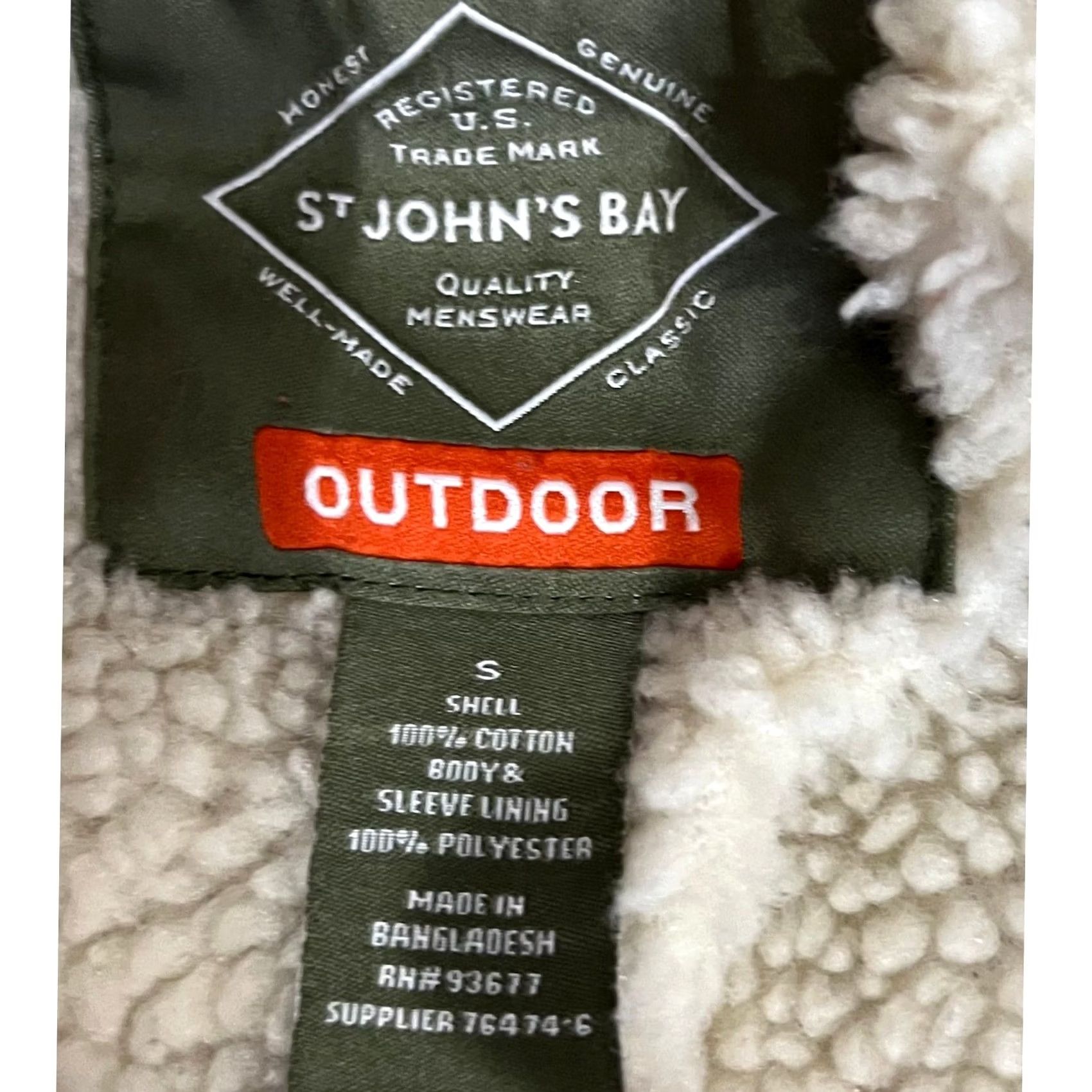 Vintage VINTAGE St John’s Bay Barn Chore Jacket Mens Shacket Cotton Twill Tan Sz S Sherpa Lined Size US S / EU 44-46 / 1 - 6 Thumbnail