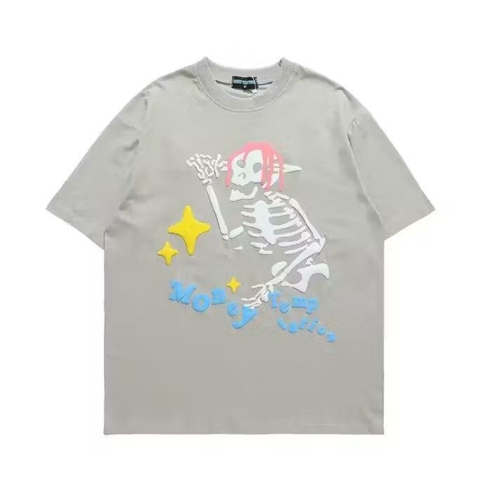 image of Vintage Money Temptation Graphic T Shirt in Grey, Men's (Size Medium)