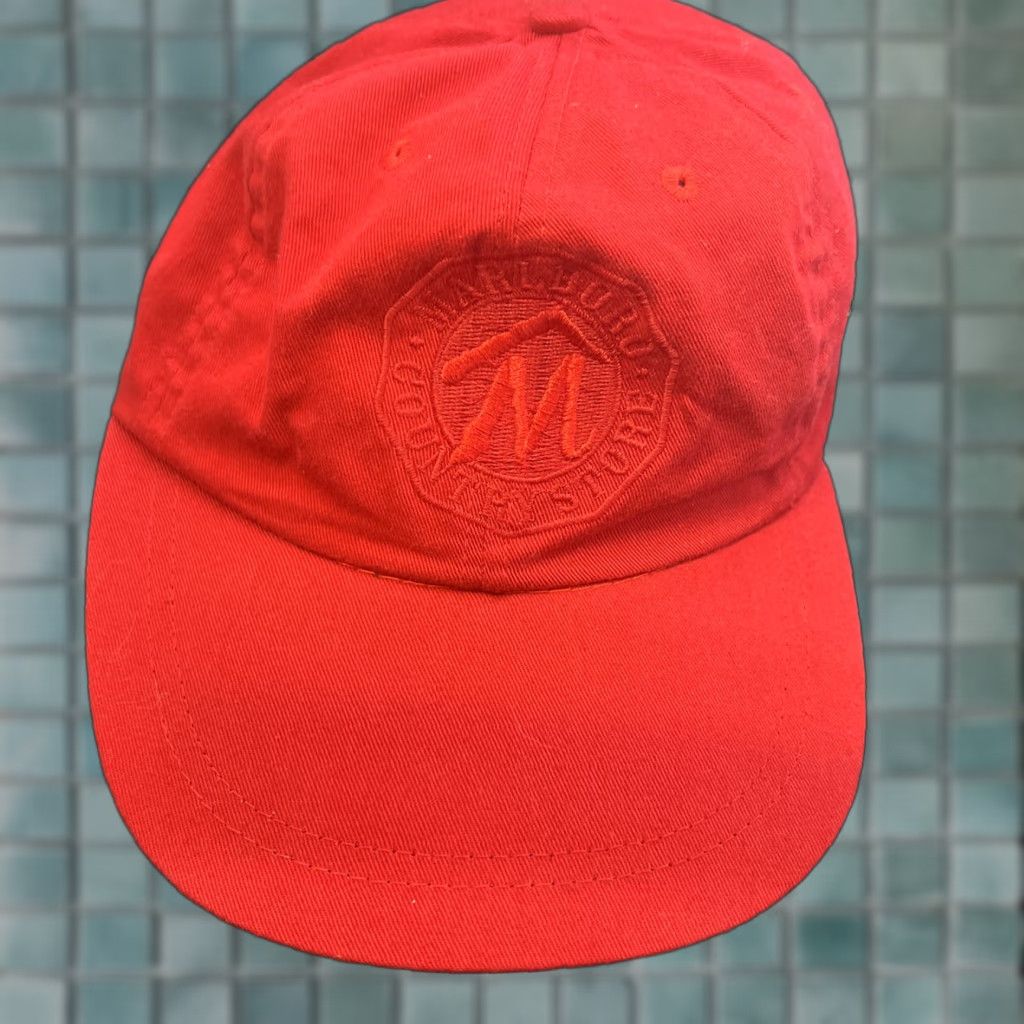 Marlboro VINTAGE Marlboro Country Store RED LOGO ADJUSTABLE BASEBALL CAP HAT Adults Adjustable Red Logo Baseball Cap Men Women Unisex Size ONE SIZE - 1 Thumbnail