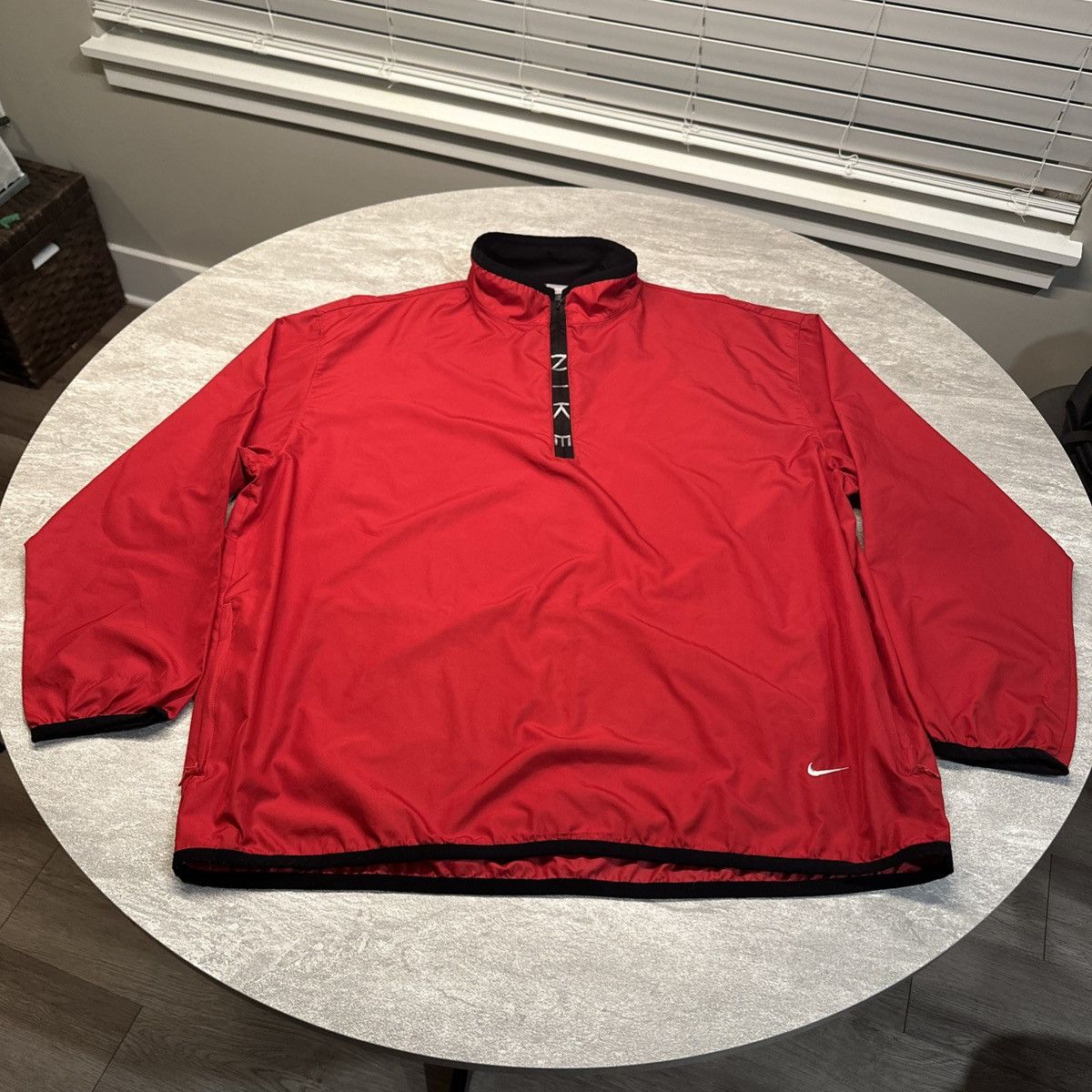 Nike × Vintage Vintage Nike Quarter Zip Windbreaker Red Anorak Lightweight Size US XXL / EU 58 / 5 - 1 Thumbnail