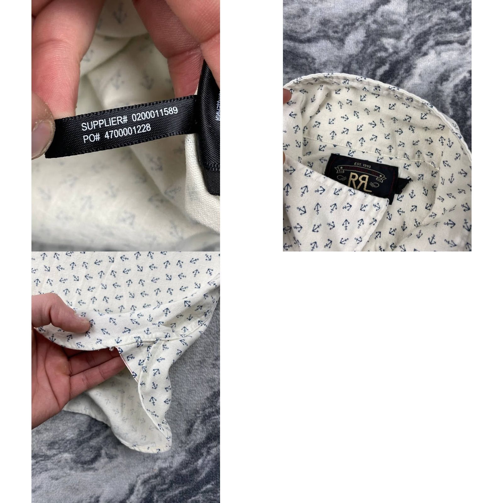 Ralph Lauren RRL Ralph Lauren Shirt Button-Up Short Sleeve Monogram Logo Men Size M White Cotton Regular Chest 57 Length 73 Shoulders 42 Size US M / EU 48-50 / 2 - 8 Thumbnail