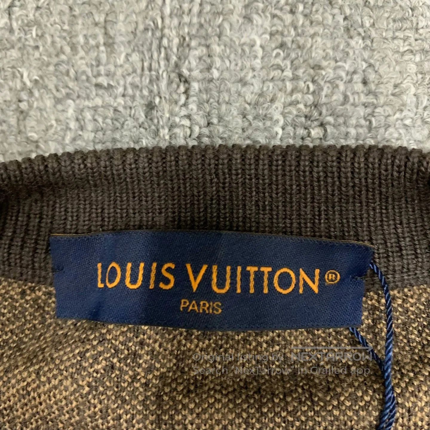 Louis Vuitton LV Brown Graffiti Knit Sweater in XL. Size US XL / EU 56 / 4 - 6 Thumbnail