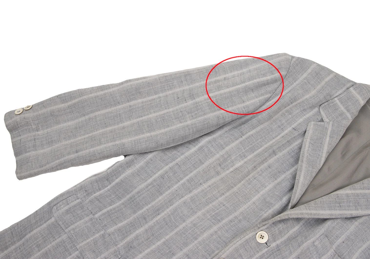 Yohji Yamamoto Yohji Yamamoto Linen Blend Stripe Jacket Size US M / EU 48-50 / 2 - 10 Thumbnail