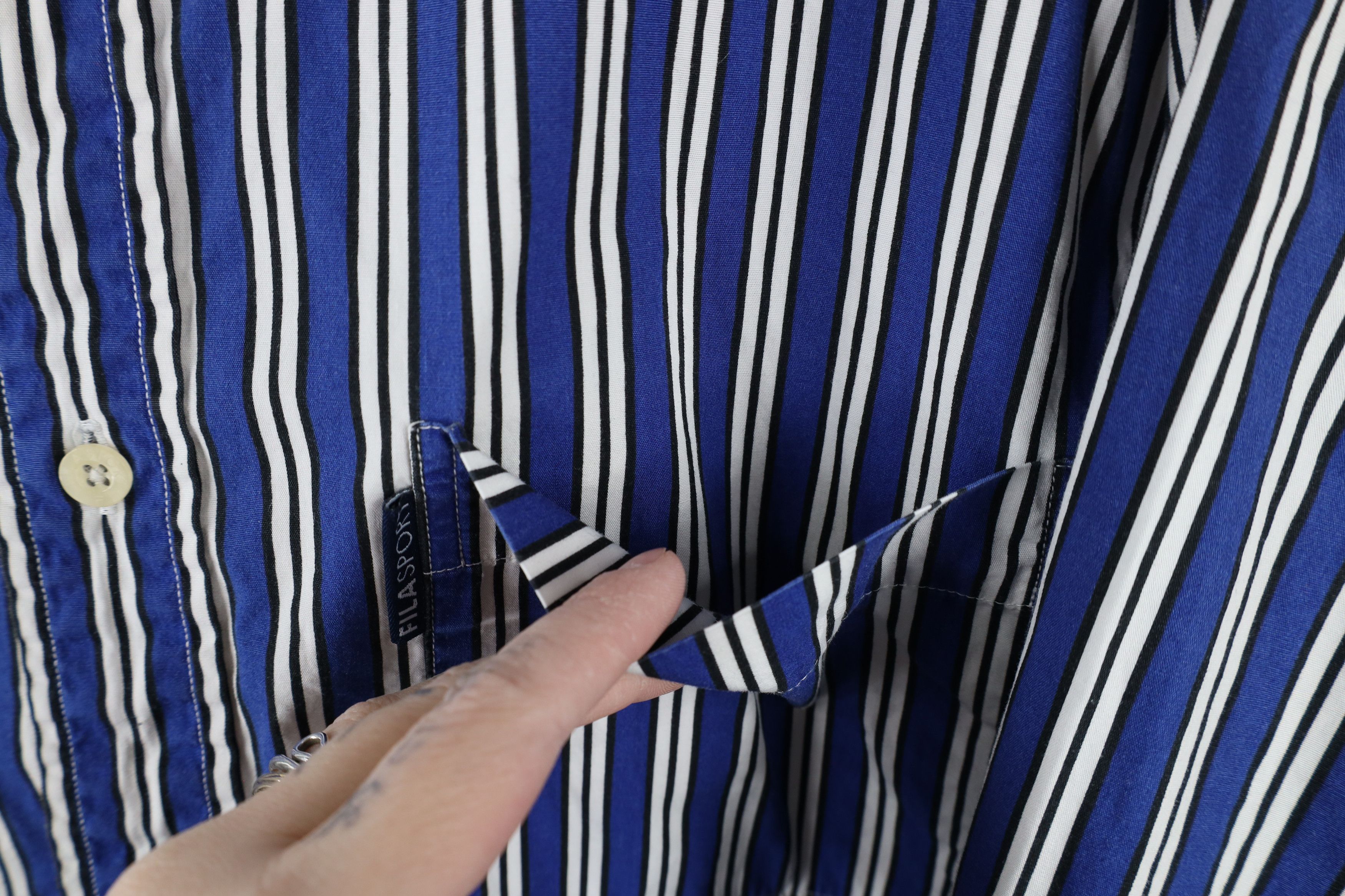 Fila × Vintage Vintage 90s Fila Sport Poplin Cotton Button Down Shirt Size US L / EU 52-54 / 3 - 5 Thumbnail