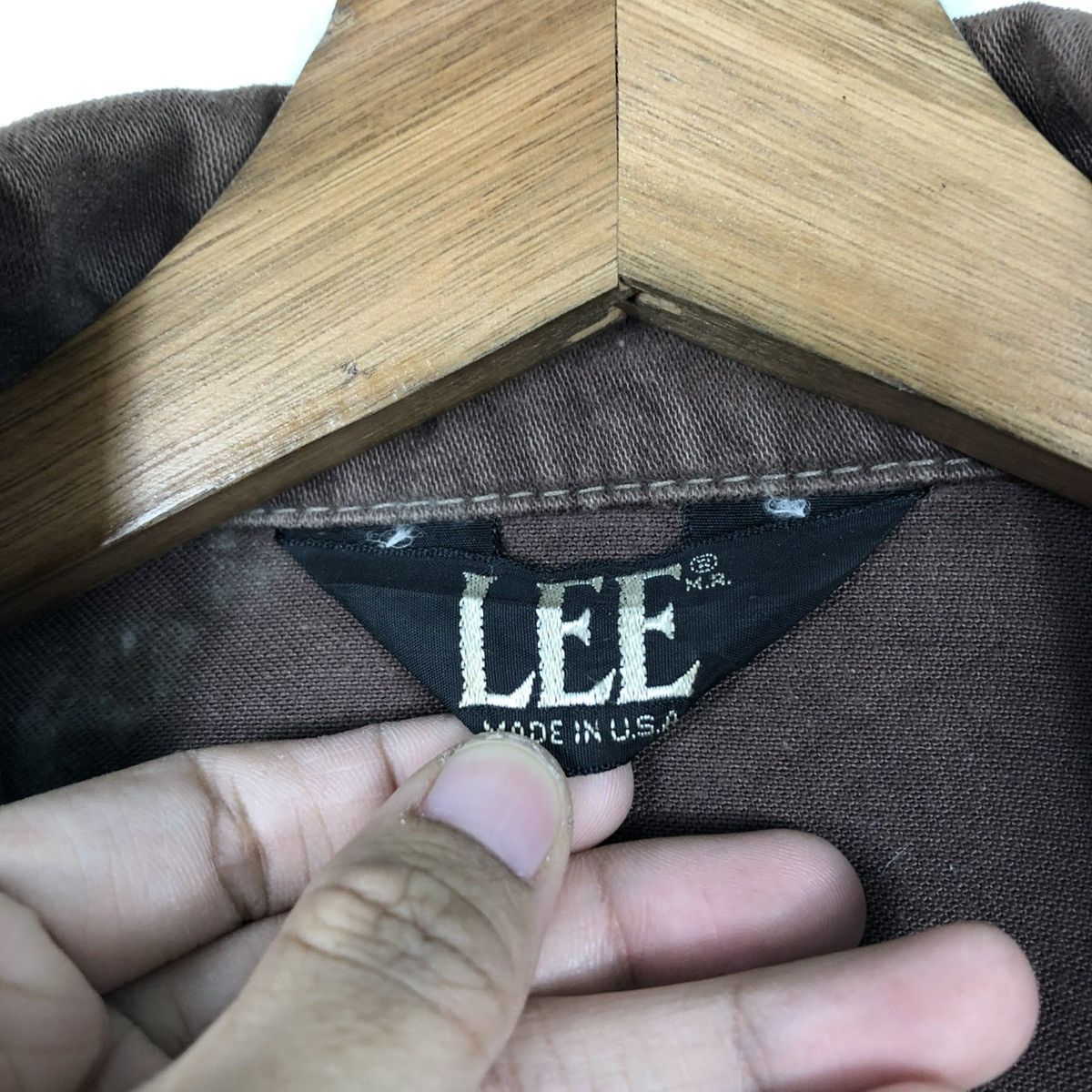 Lee 🔥VINTAGE TRUCKER BIKER JACKET LEE MADE IN USA UNION MADE Size US M / EU 48-50 / 2 - 19 Thumbnail