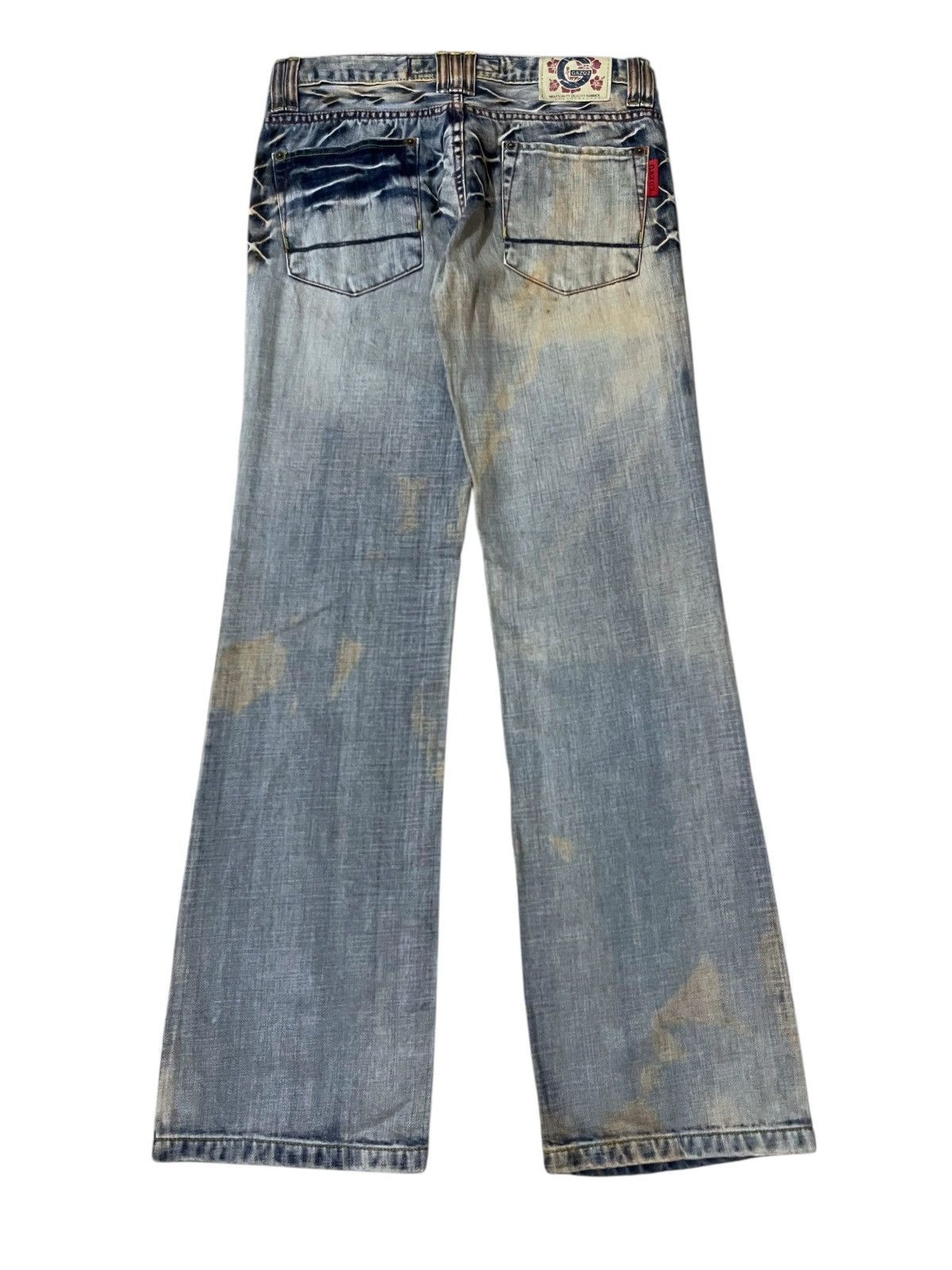 GOSTAR DE FUGA FLARED💥 GAZOZ Web Dirted Style Rebel Denim Washed Size US 31 - 11 Thumbnail