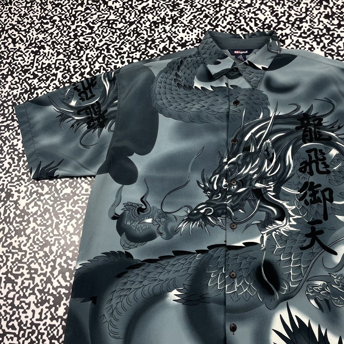 Anime Vintage 90s JAPANESE Dragon Art All Over Shirt Anima Style Size US L / EU 52-54 / 3 - 5 Thumbnail