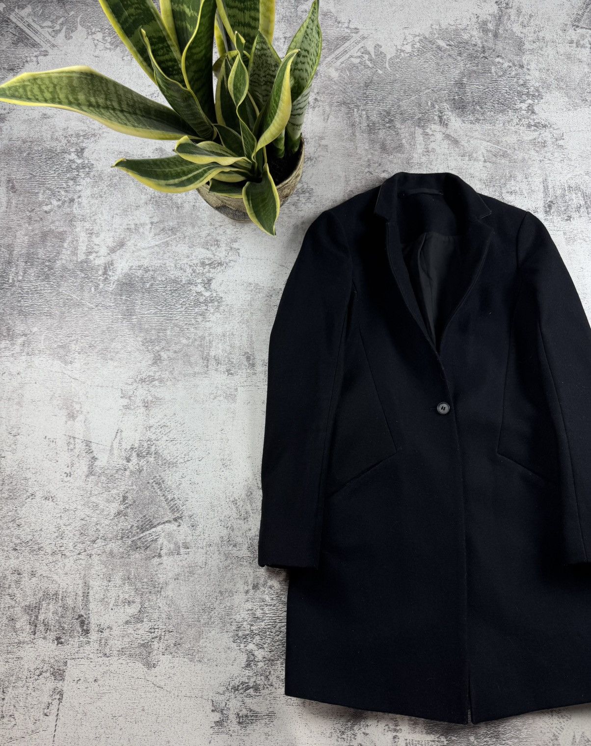 Allsaints ALLSAINTS Vita Black US 2 Wool Button Trench Long Trench Coat Jacket Blazer Size XS / US 0-2 / IT 36-38 - 2 Thumbnail