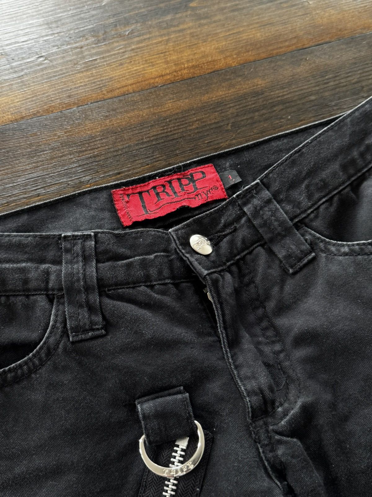 Tripp NYC Pinstripe Bondage Y2K Goth Vibe Pants