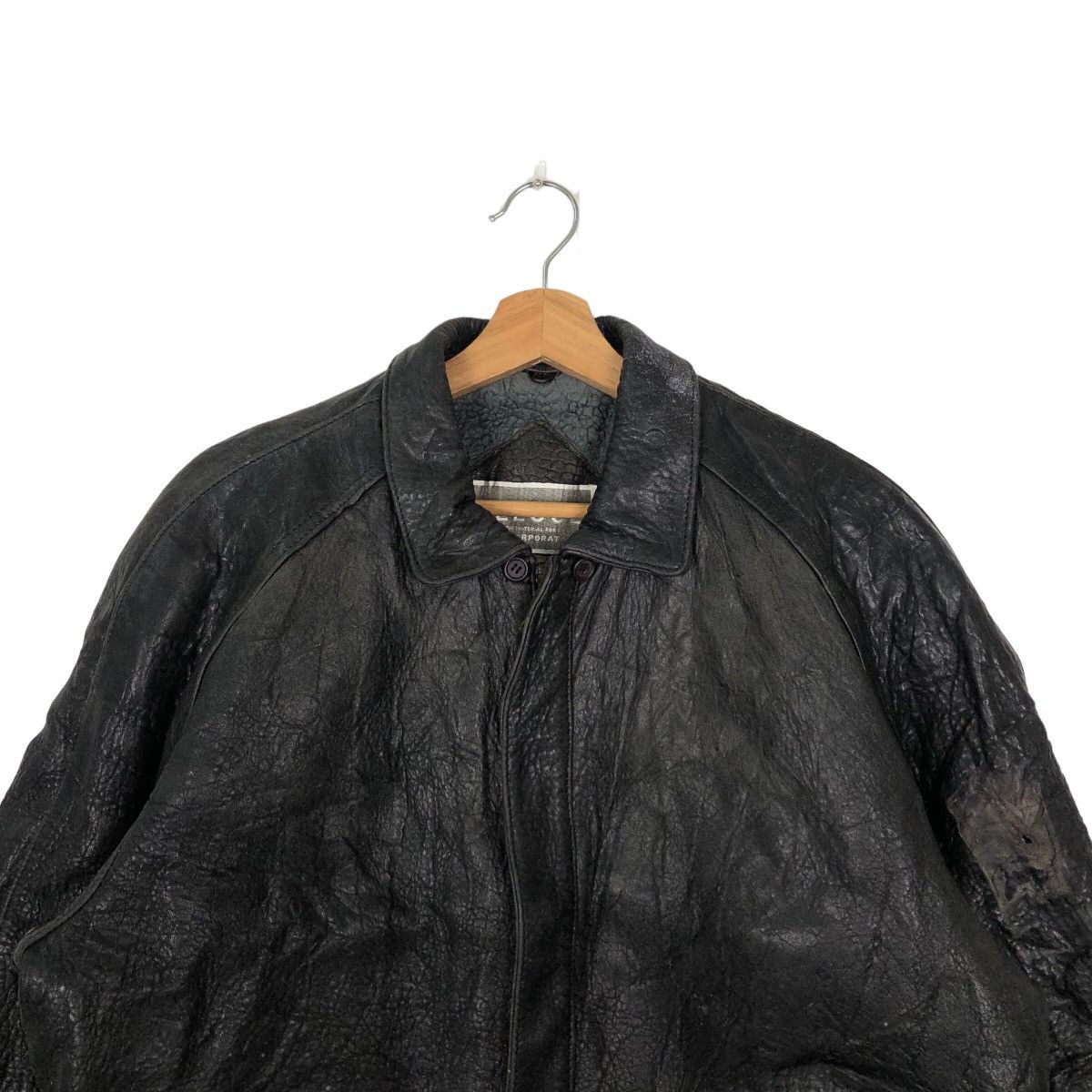 Genuine Leather VINTAGE BOMBER GENUINE LEATHER JACKET MELOCE ISSEY MIYAKE Size US L / EU 52-54 / 3 - 2 Thumbnail