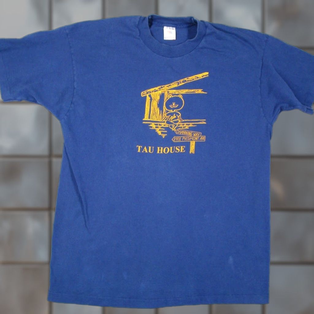 Fruit Of The Loom VINTAGE UC Berkeley Tau House Oski T Shirt Fruit of the Loom Blue XL USA Size US XL / EU 56 / 4 - 1 Thumbnail