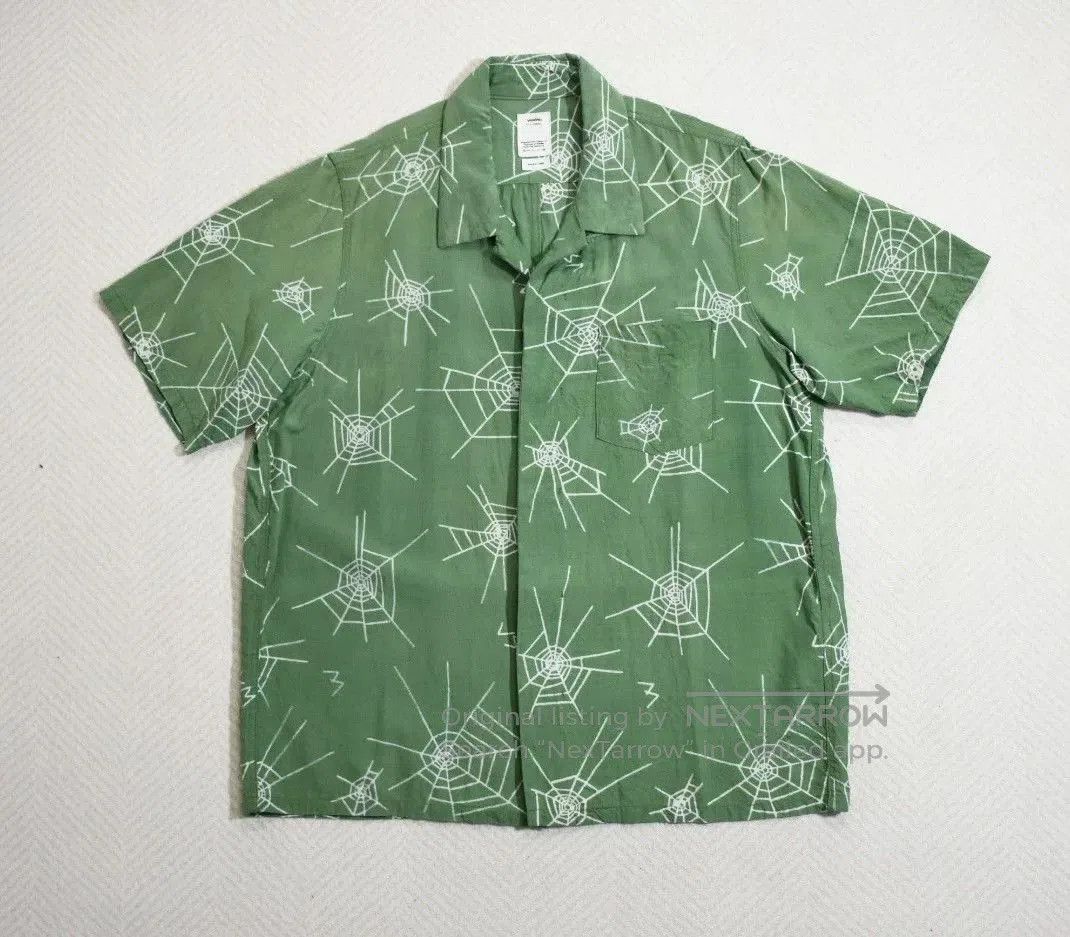 Visvim Visvim Free Edge Shirt Green Silk. Size US L / EU 52-54 / 3 - 1 Thumbnail