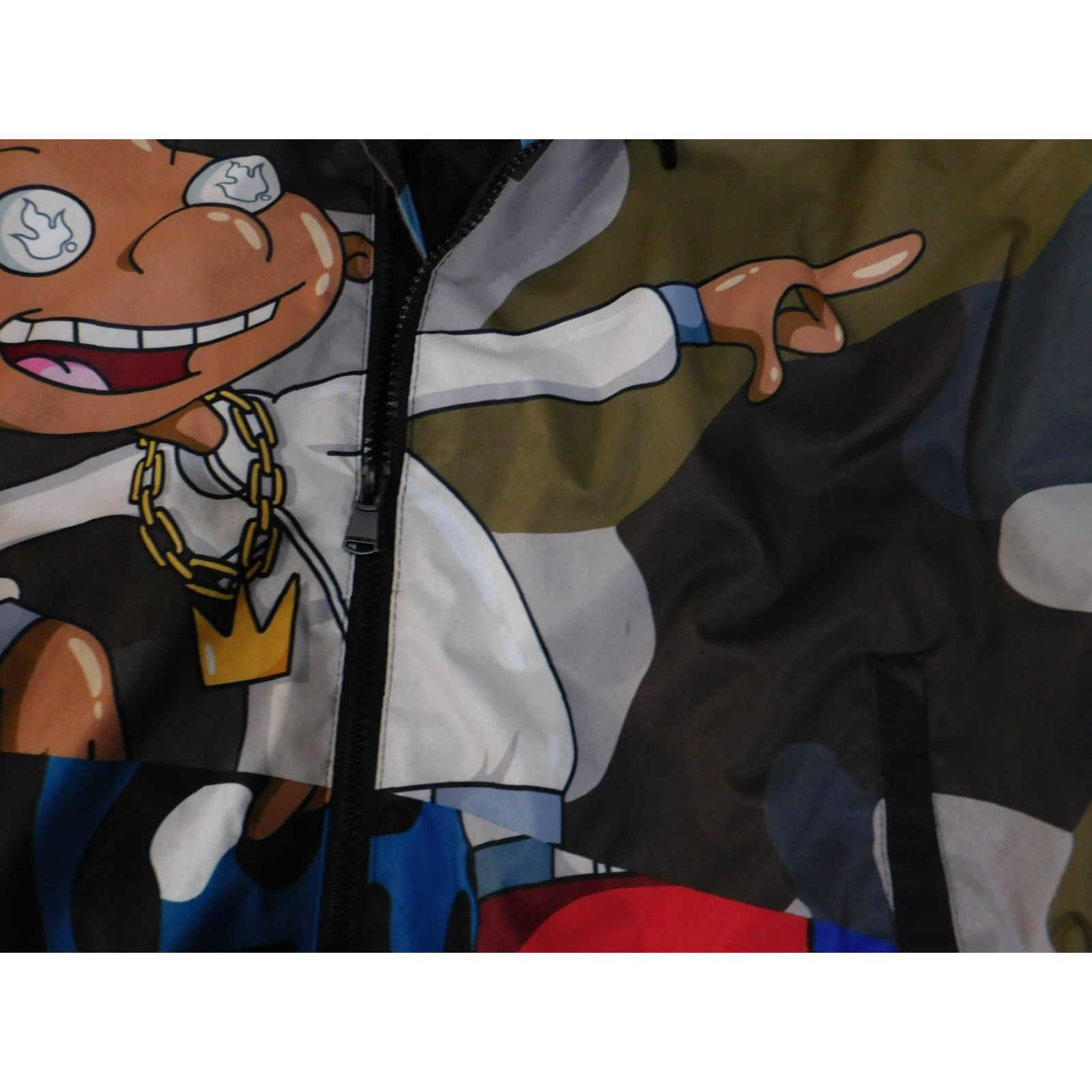 Members Only Members Only x Nickelodeon Hey Arnold Jacket Mens S Multicolor Camo Hooded Windbreaker Size US S / EU 44-46 / 1 - 4 Thumbnail