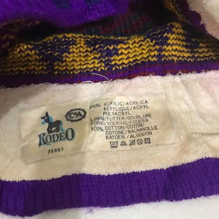 Vintage Rodeo Navajo Bobble Beanie Hat Size ONE SIZE - 5 Thumbnail