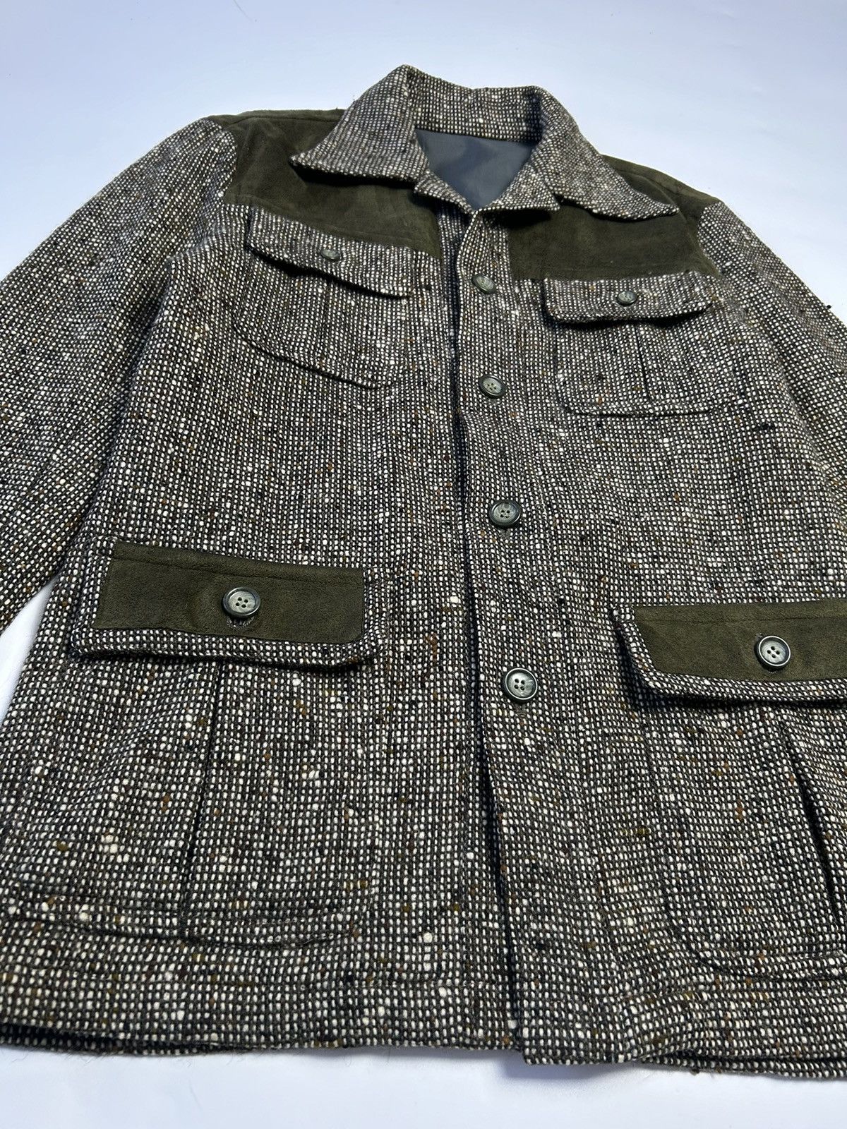 Japanese Brand × Vintage JAPANESE VINTAGE TWEED JACKET Size US M / EU 48-50 / 2 - 2 Thumbnail