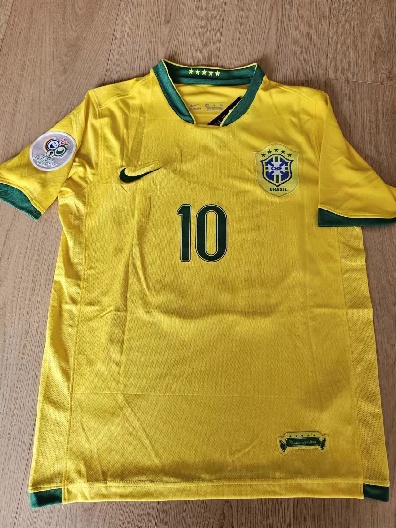 Other Brazil #10 Ronaldinho Jersey 2006 World Cup Brazil M Size US M / EU 48-50 / 2 - 2 Thumbnail
