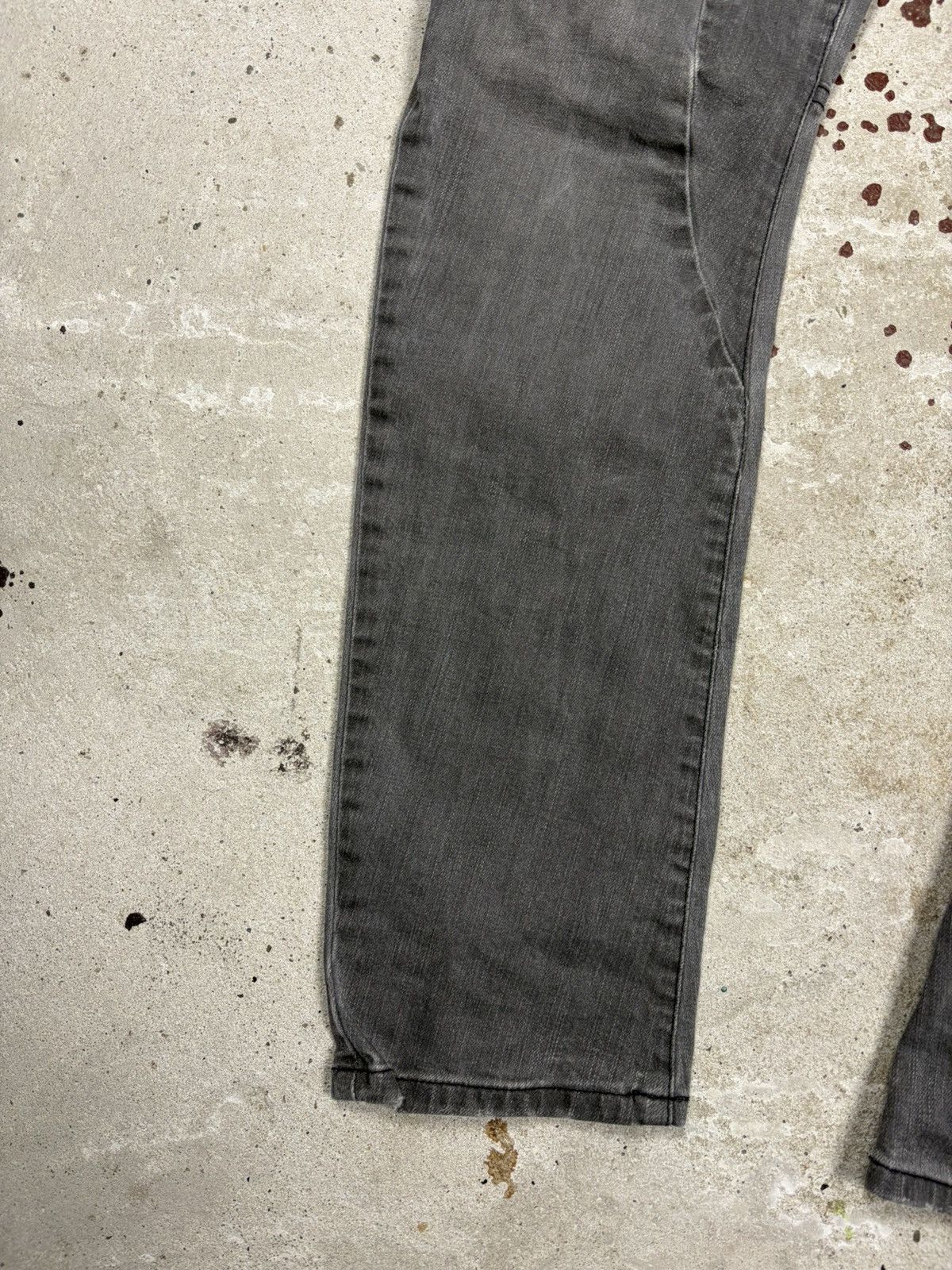 John Galliano 2000s John Galliano Grey Jeans Denim Pants Studs Rhinestones Size 30" / US 8 / IT 44 - 3 Thumbnail