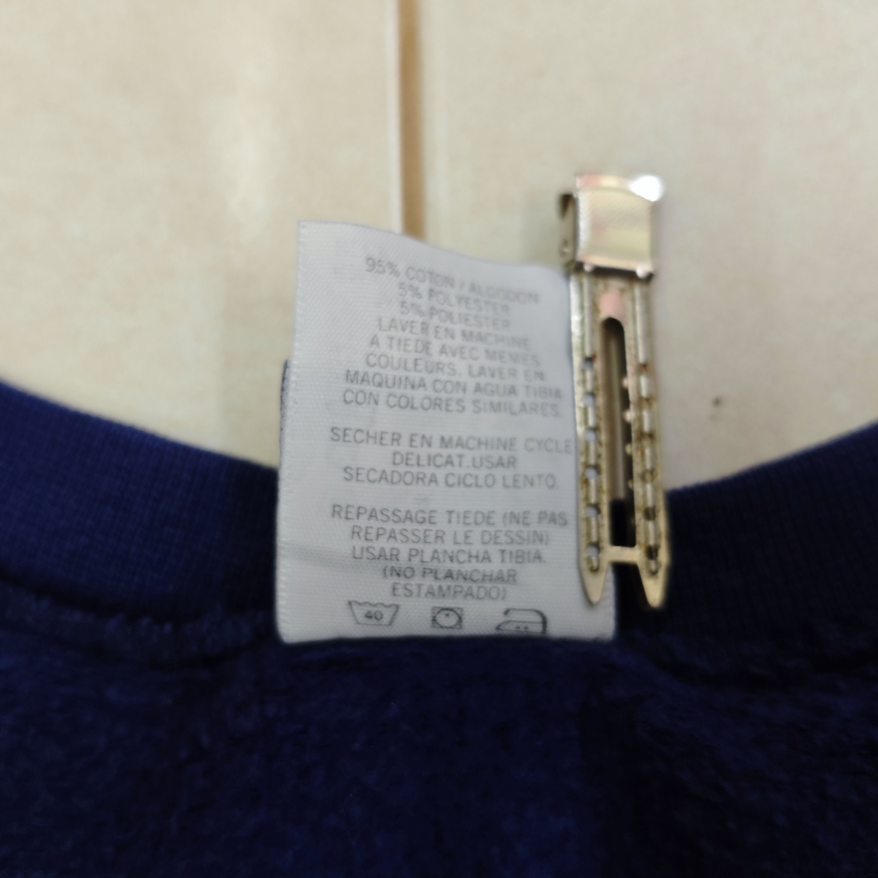 Nike 90s Vintage NIKE Swoosh USA Made Oversized Navy Sweatshirt Size US L / EU 52-54 / 3 - 10 Thumbnail